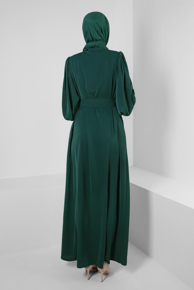 Vêtements hijab VERT ABAYA CEINTURE 80069 - ALVİNA