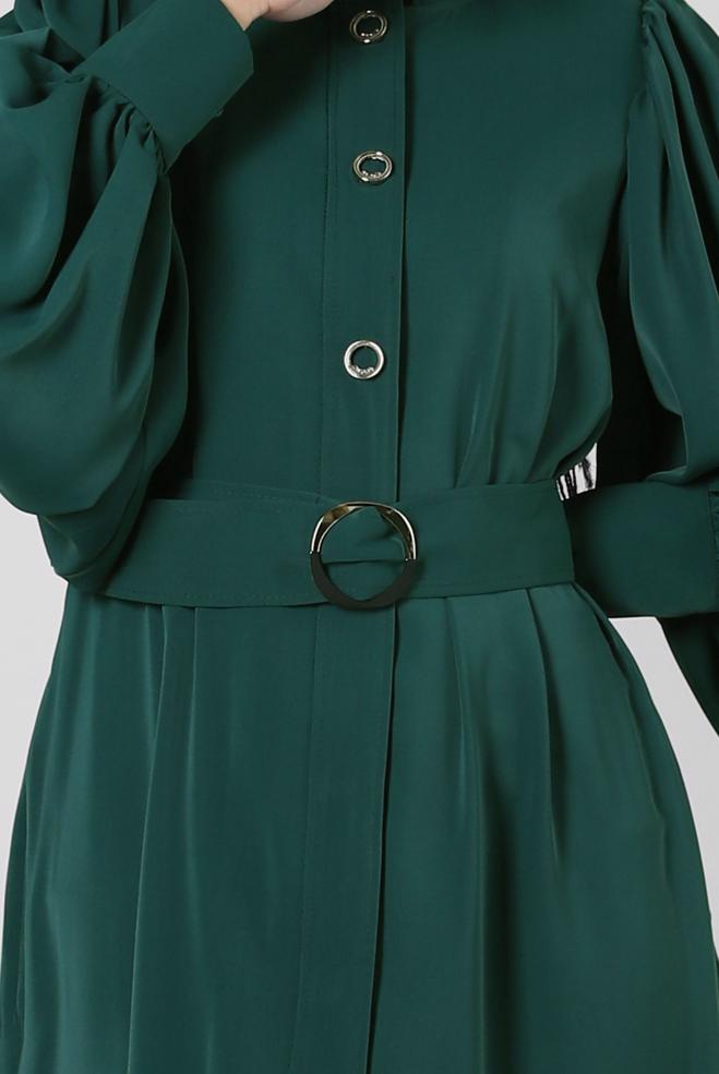 Vêtements hijab VERT ABAYA CEINTURE 80069 - ALVİNA