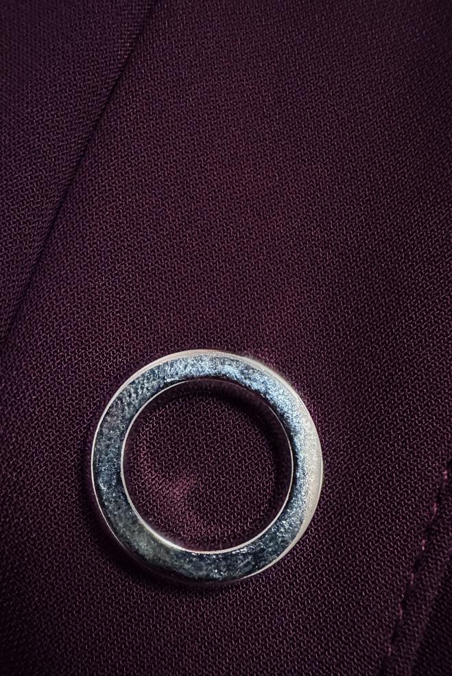 Vêtements hijab POURPRE ABAYA DÉTAILLÉ À ŒILLETS 80072 - ALVİNA