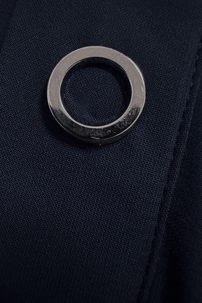 Vêtements hijab BLEU MARINE ABAYA DÉTAILLÉ À ŒILLETS 80072 - ALVİNA