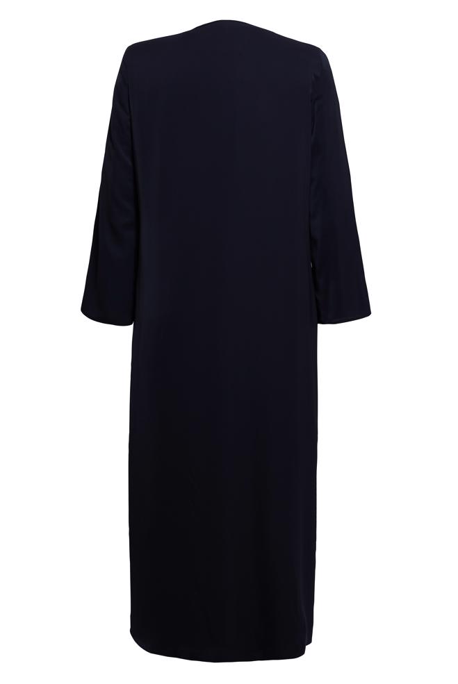 Vêtements hijab NOIR COSTUME ABAYA GRANDE TAILLE 80073 - ALVİNA