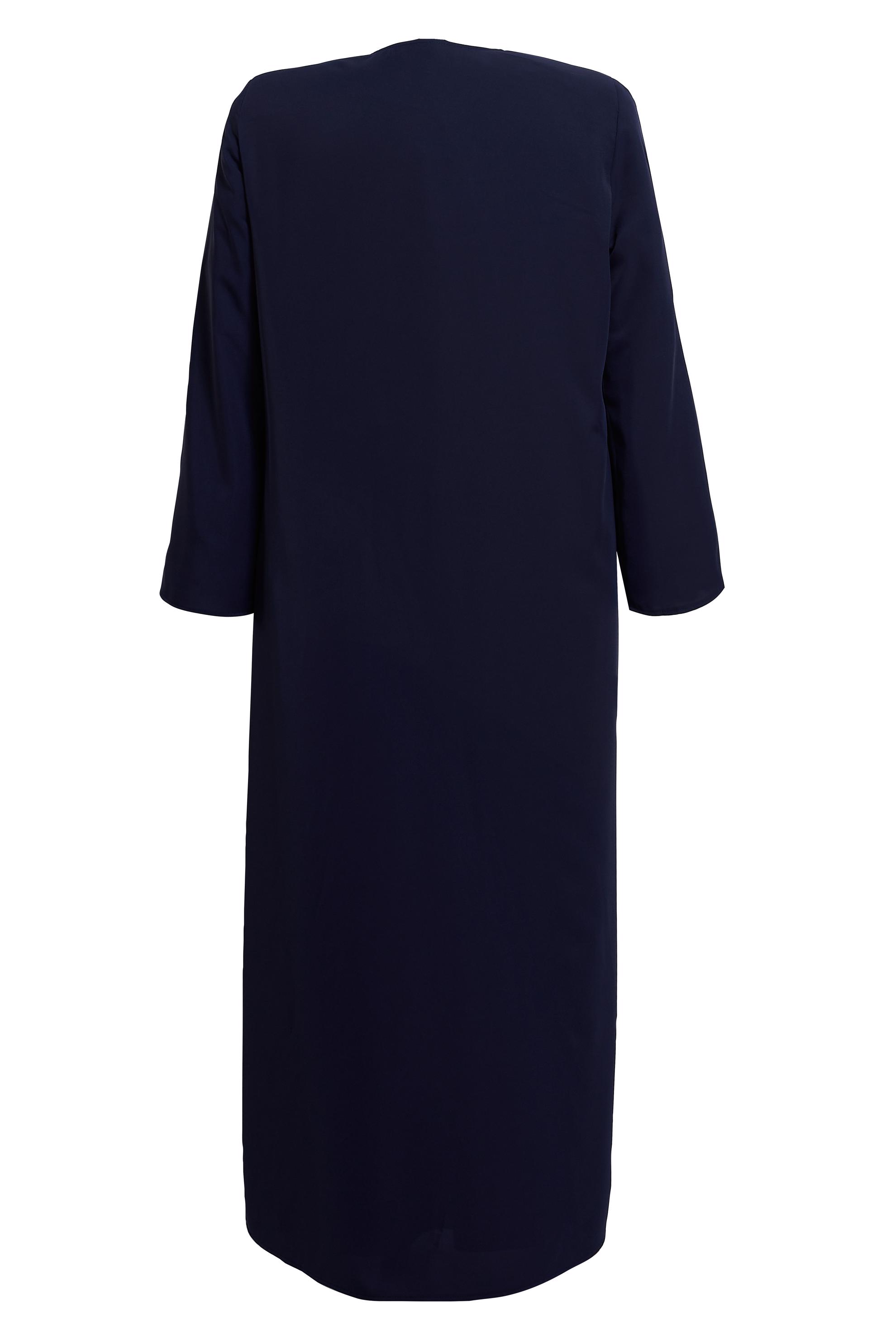 Vêtements hijab BLEU MARINE COSTUME ABAYA GRANDE TAILLE 80073