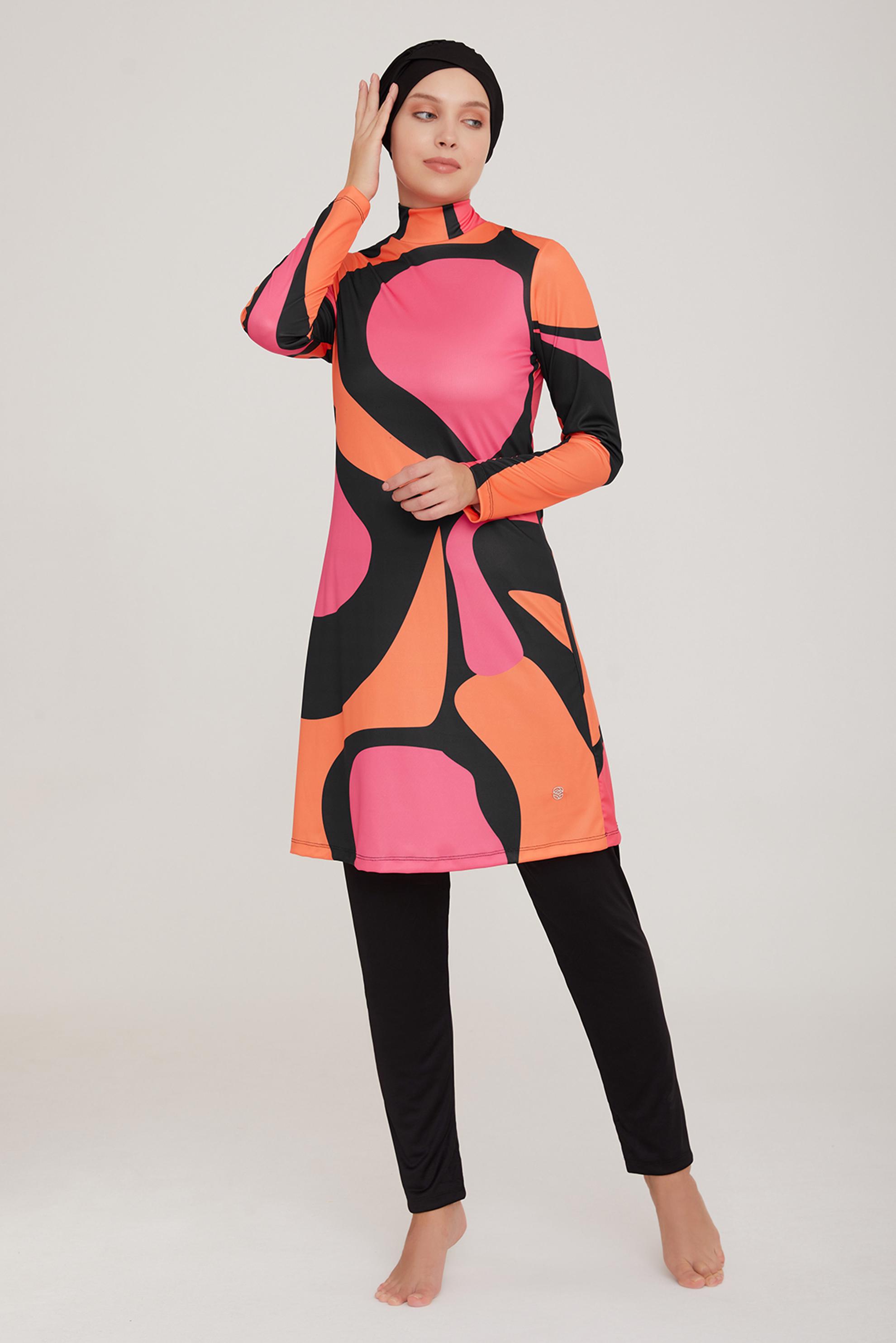 Vêtements hijab NOIR ENSEMBLE MAILLOT HIJAB COULEUR 9006