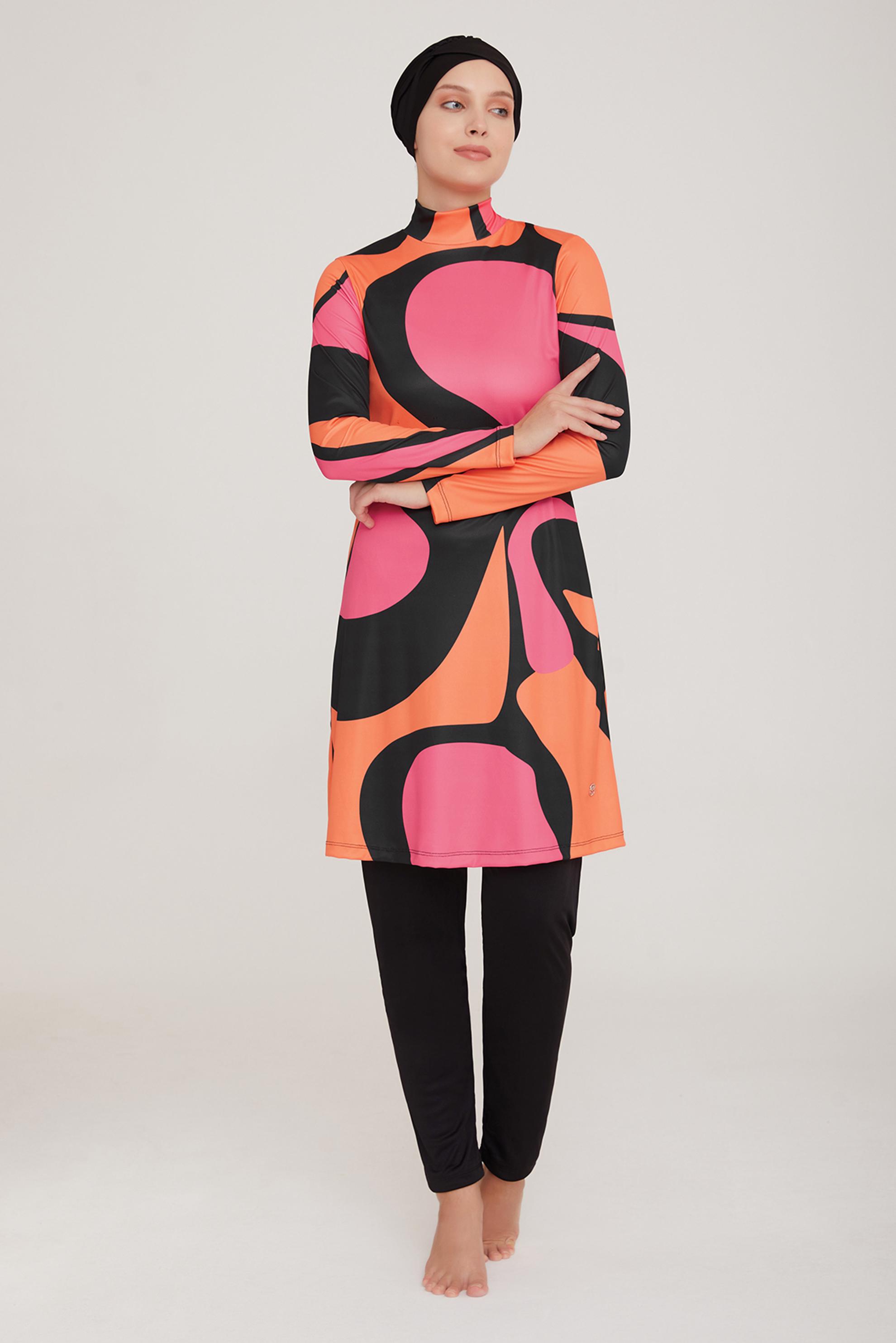 Vêtements hijab NOIR ENSEMBLE MAILLOT HIJAB COULEUR 9006