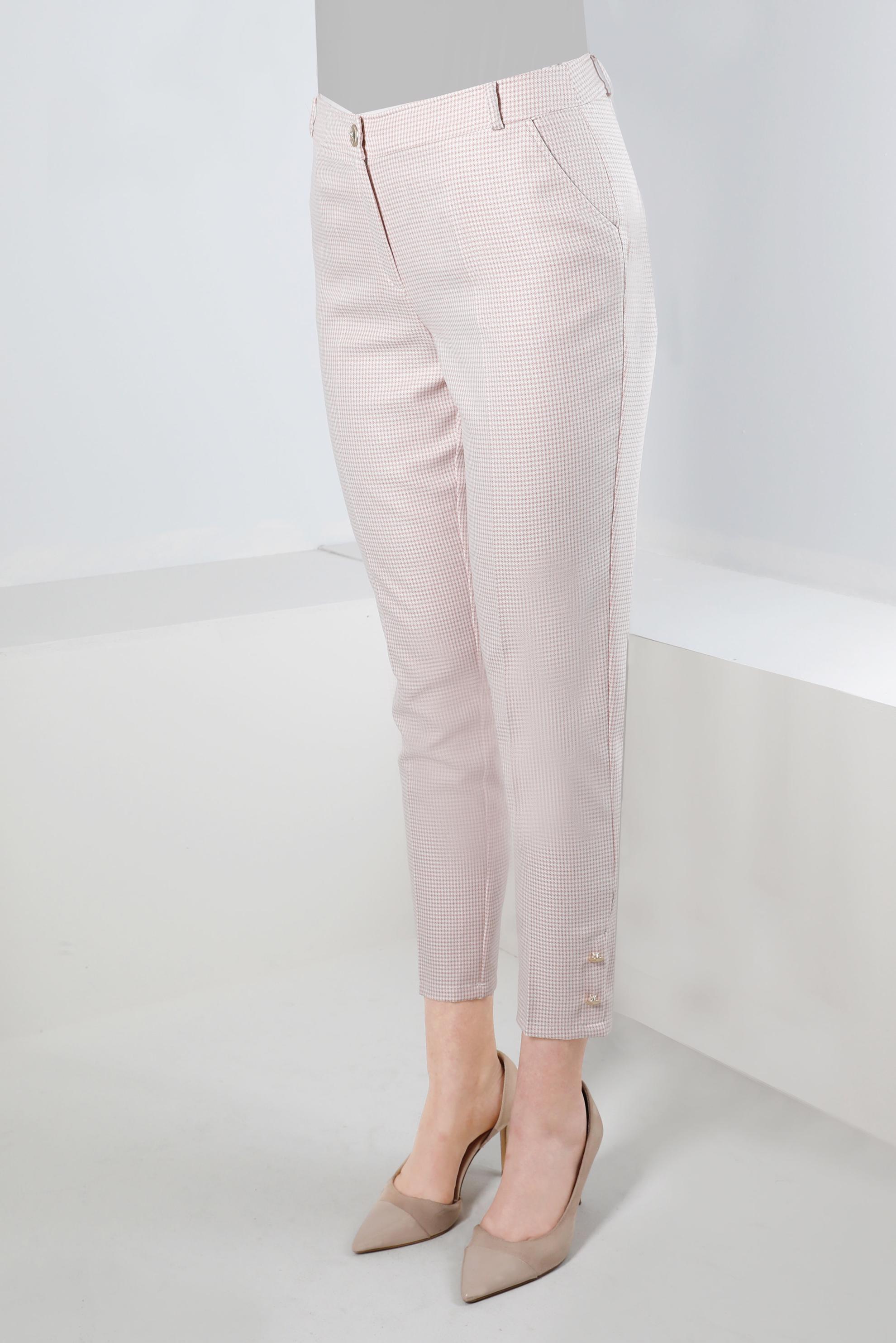 Tesettür giyim KAHVE DÜĞME DETAYLI PÖTİKARE DESEN PANTOLON 70501