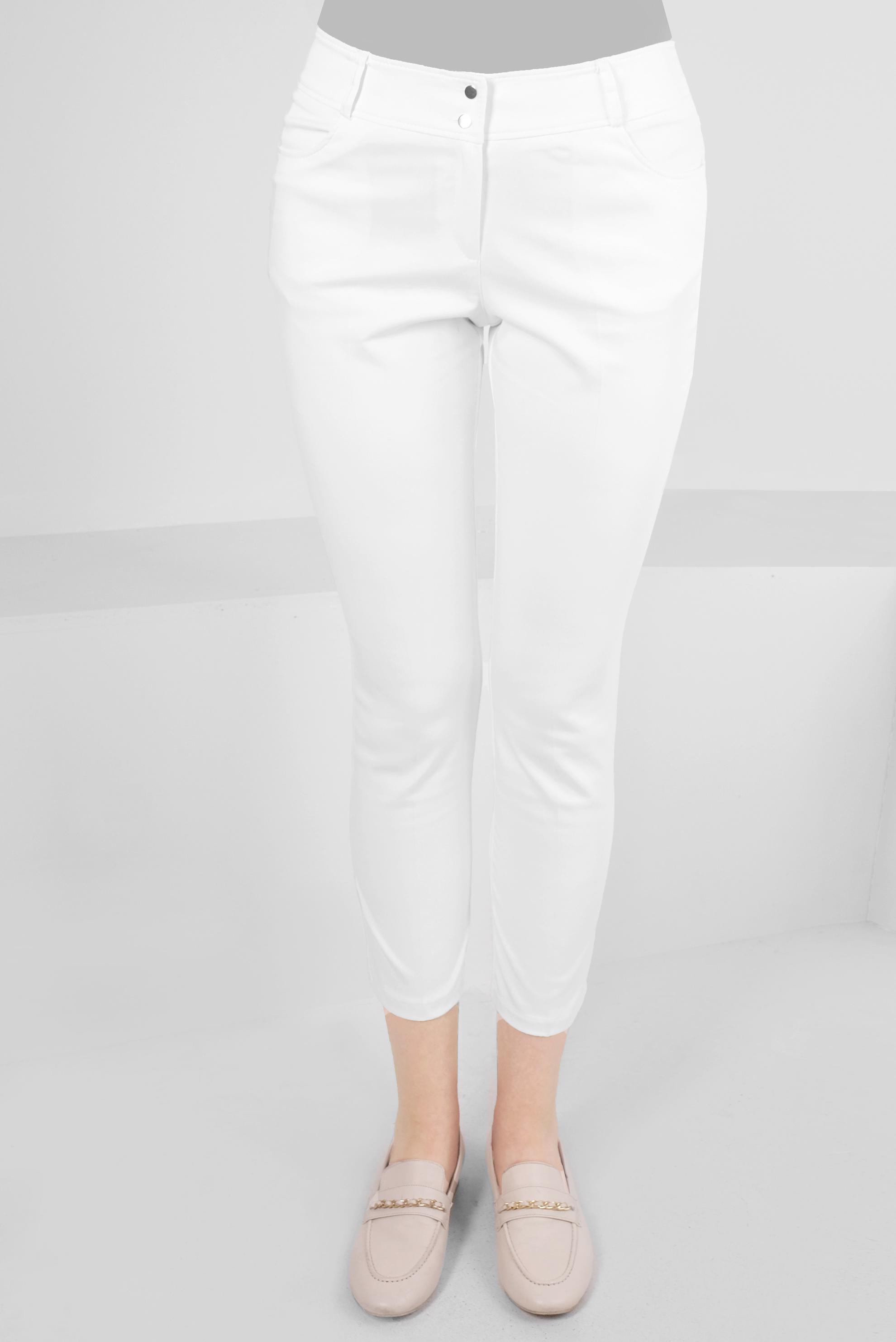 Tesettür giyim BEYAZ DAR PAÇA KLASİK KESİM PANTOLON 70502