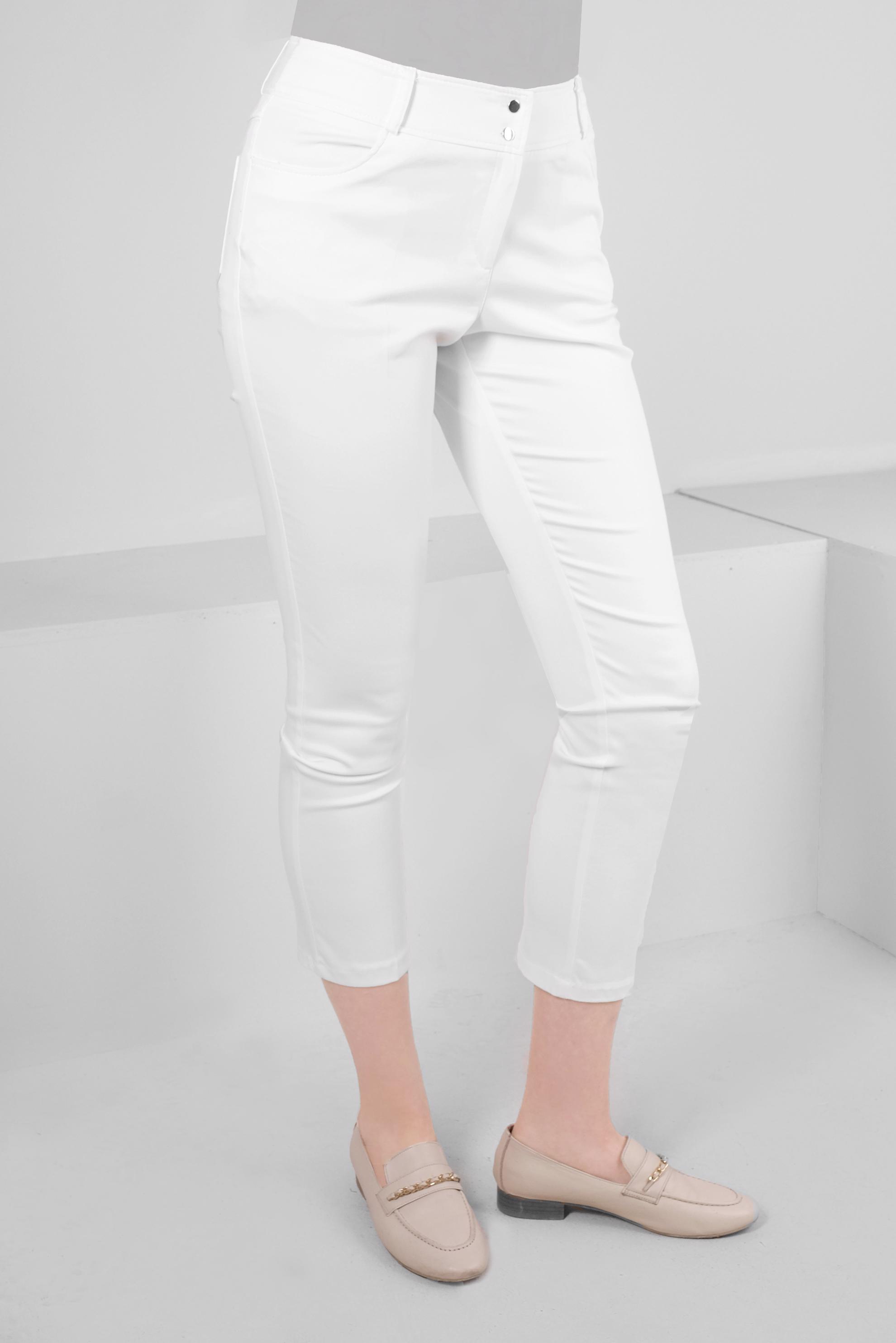 Tesettür giyim BEYAZ DAR PAÇA KLASİK KESİM PANTOLON 70502