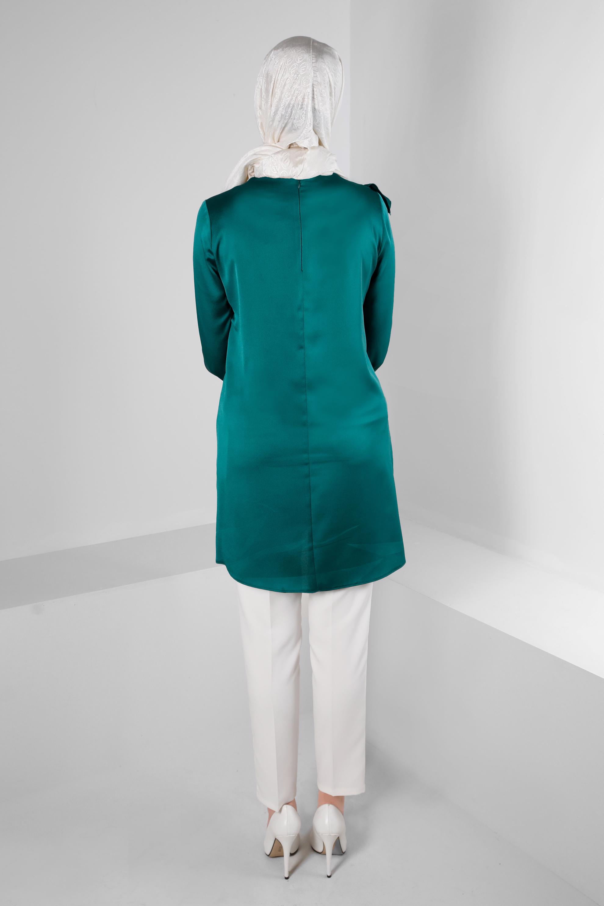 Tesettür giyim BEYAZ DAR PAÇA KLASİK KESİM PANTOLON 70502