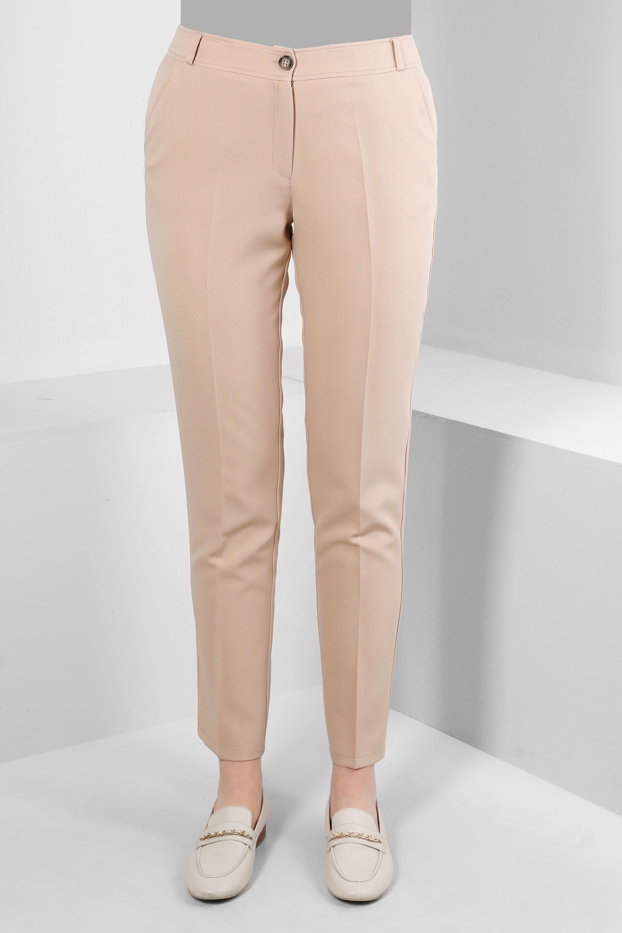 Tesettür giyim BEJ DAR PAÇA KLASİK KESİM PANTOLON 70502