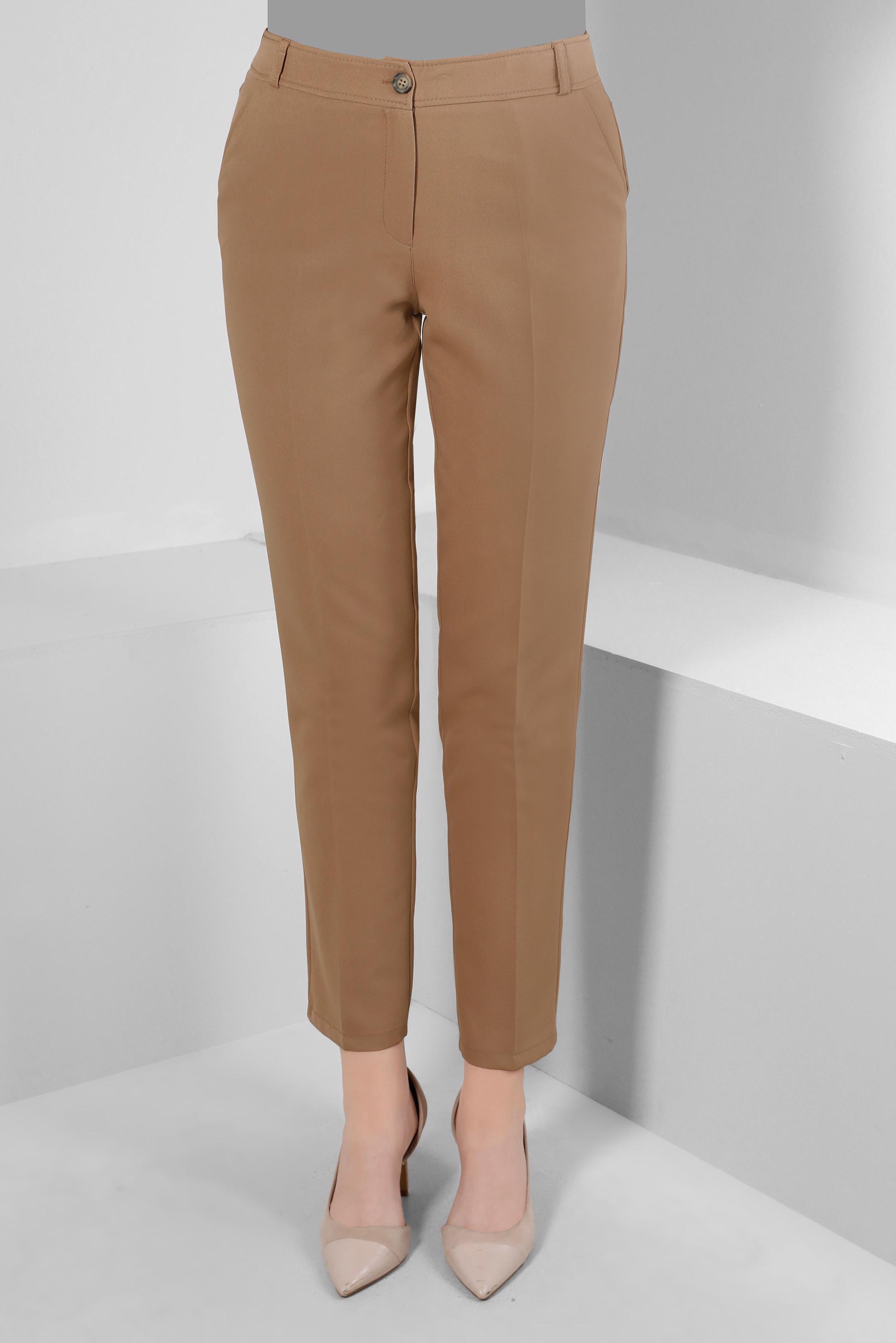 Tesettür giyim KAHVE DAR PAÇA KLASİK KESİM PANTOLON 70502