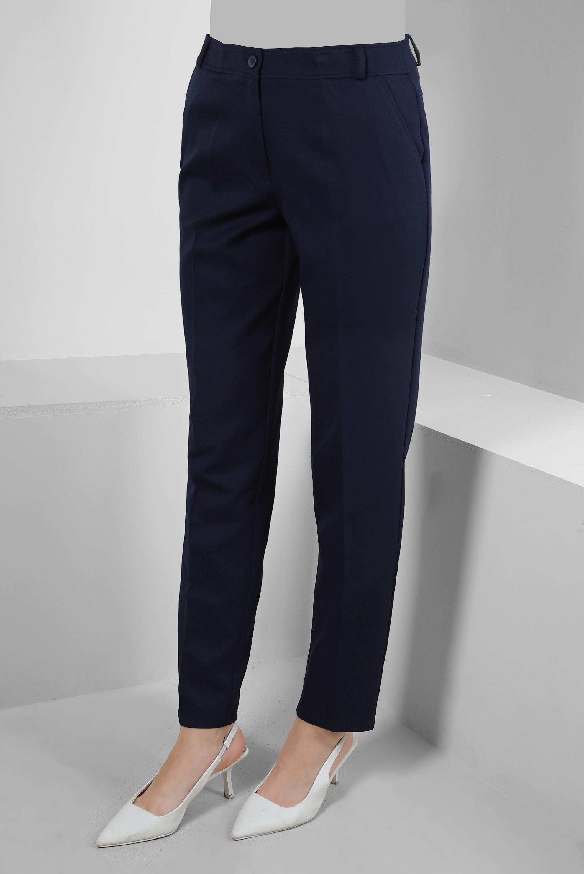 Tesettür giyim LACİVERT DAR PAÇA KLASİK KESİM PANTOLON 70502