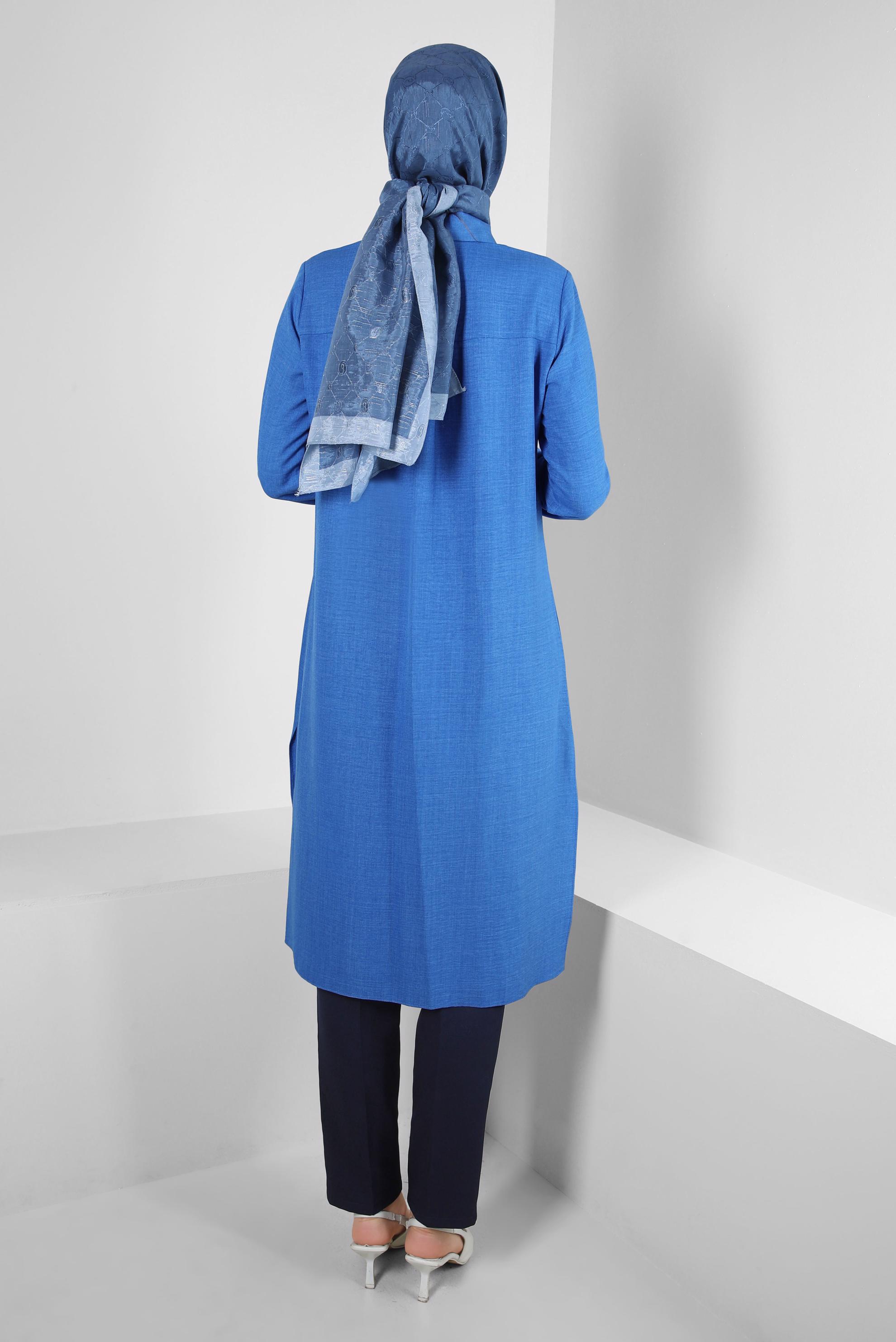 Tesettür giyim LACİVERT DAR PAÇA KLASİK KESİM PANTOLON 70502