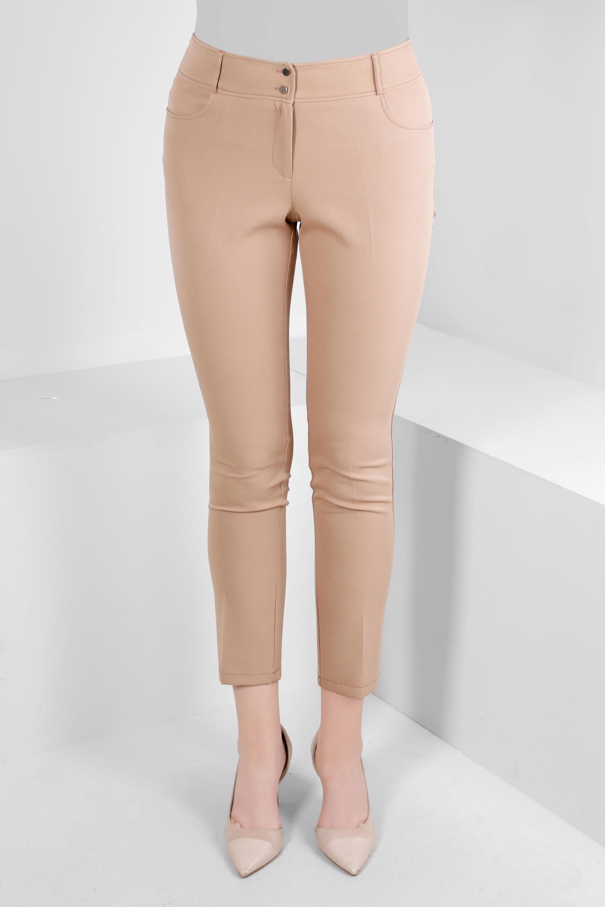 Tesettür giyim KAHVE DAR PAÇA ÇİFT DÜĞMELİ PANTOLON 70505