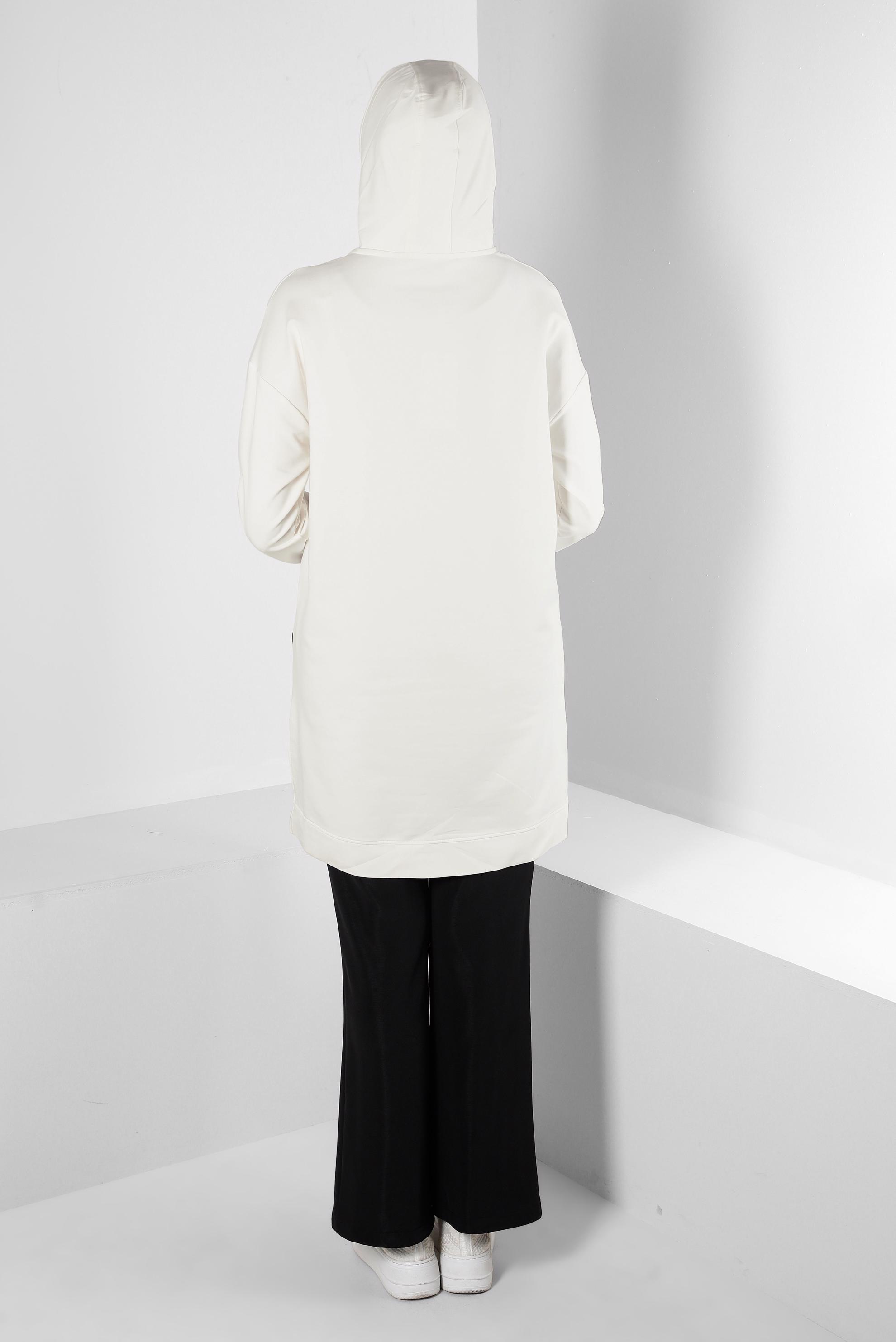 Tesettür giyim SİYAH BELİ LASTİKLİ YIRTMAÇ DETAYLI PANTOLON 70506