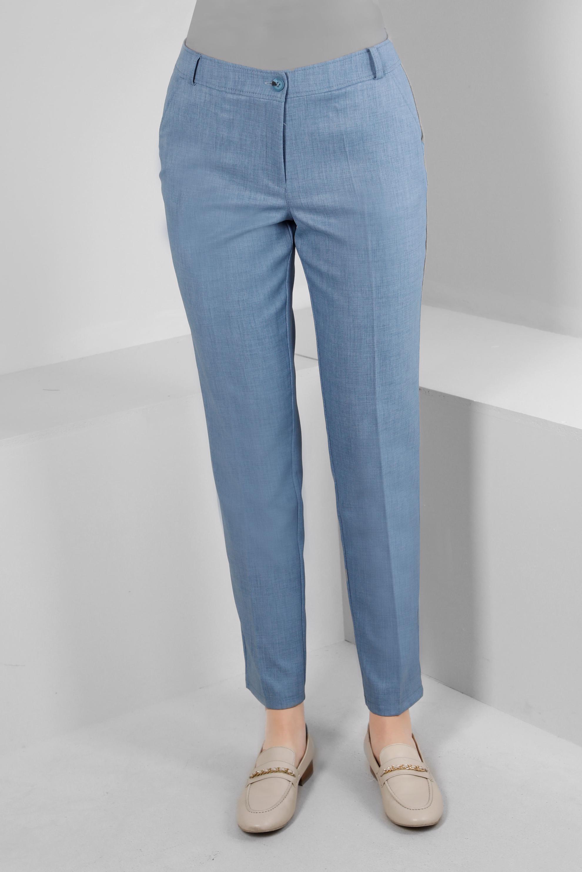 Tesettür giyim MAVİ DAR PAÇA KLASİK PANTOLON 70508 