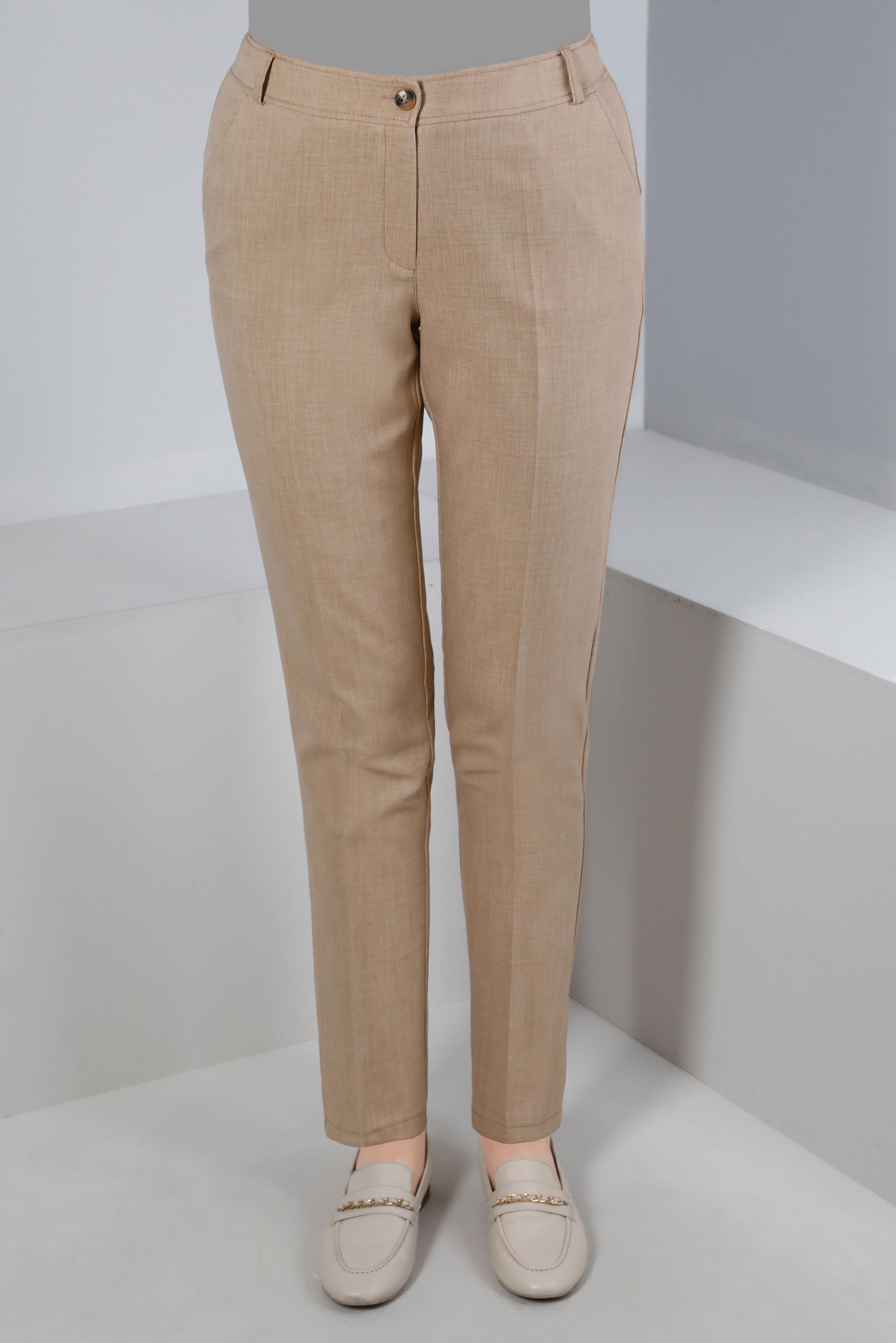 Tesettür giyim KAHVE DAR PAÇA KLASİK PANTOLON 70508 