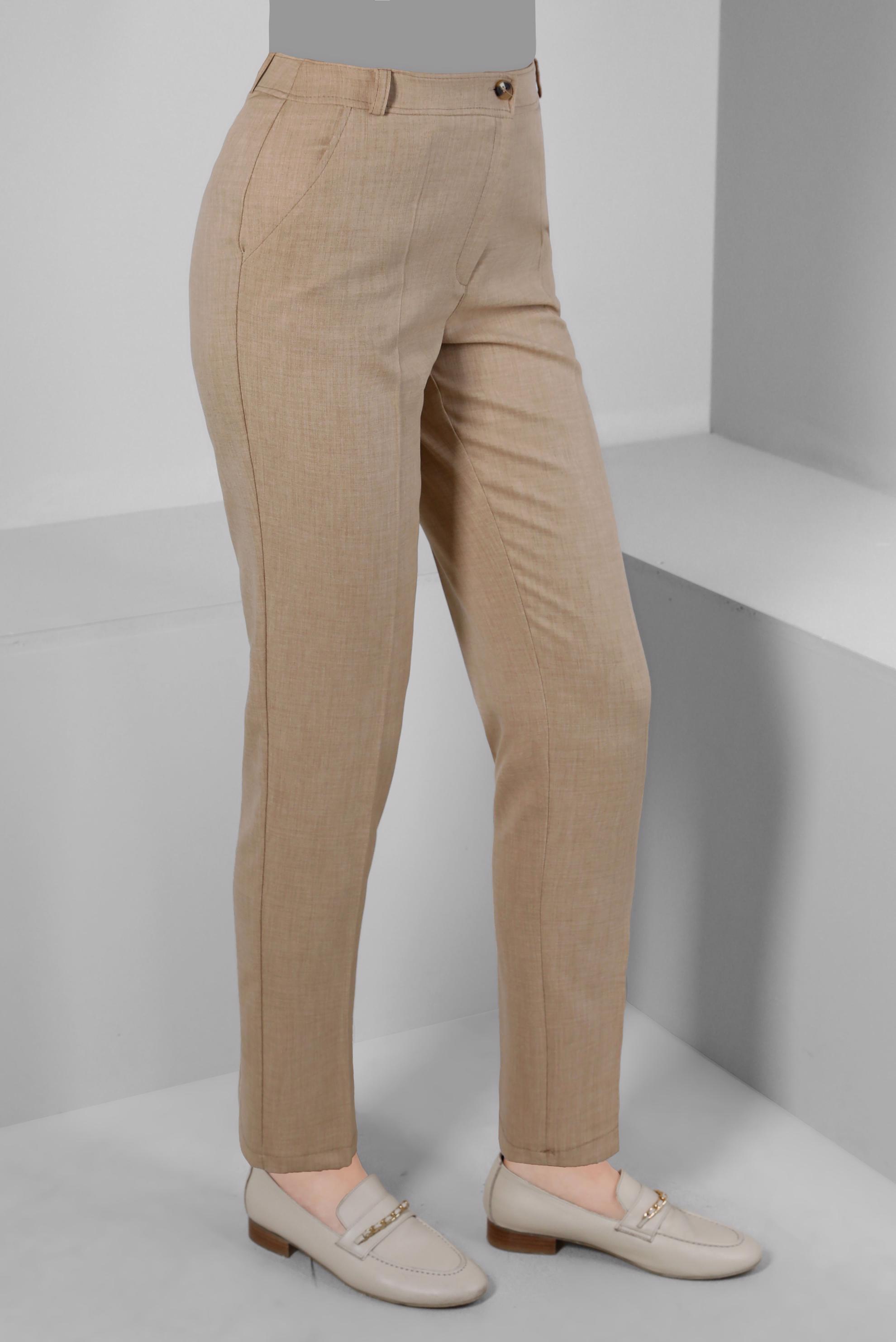 Tesettür giyim KAHVE DAR PAÇA KLASİK PANTOLON 70508 