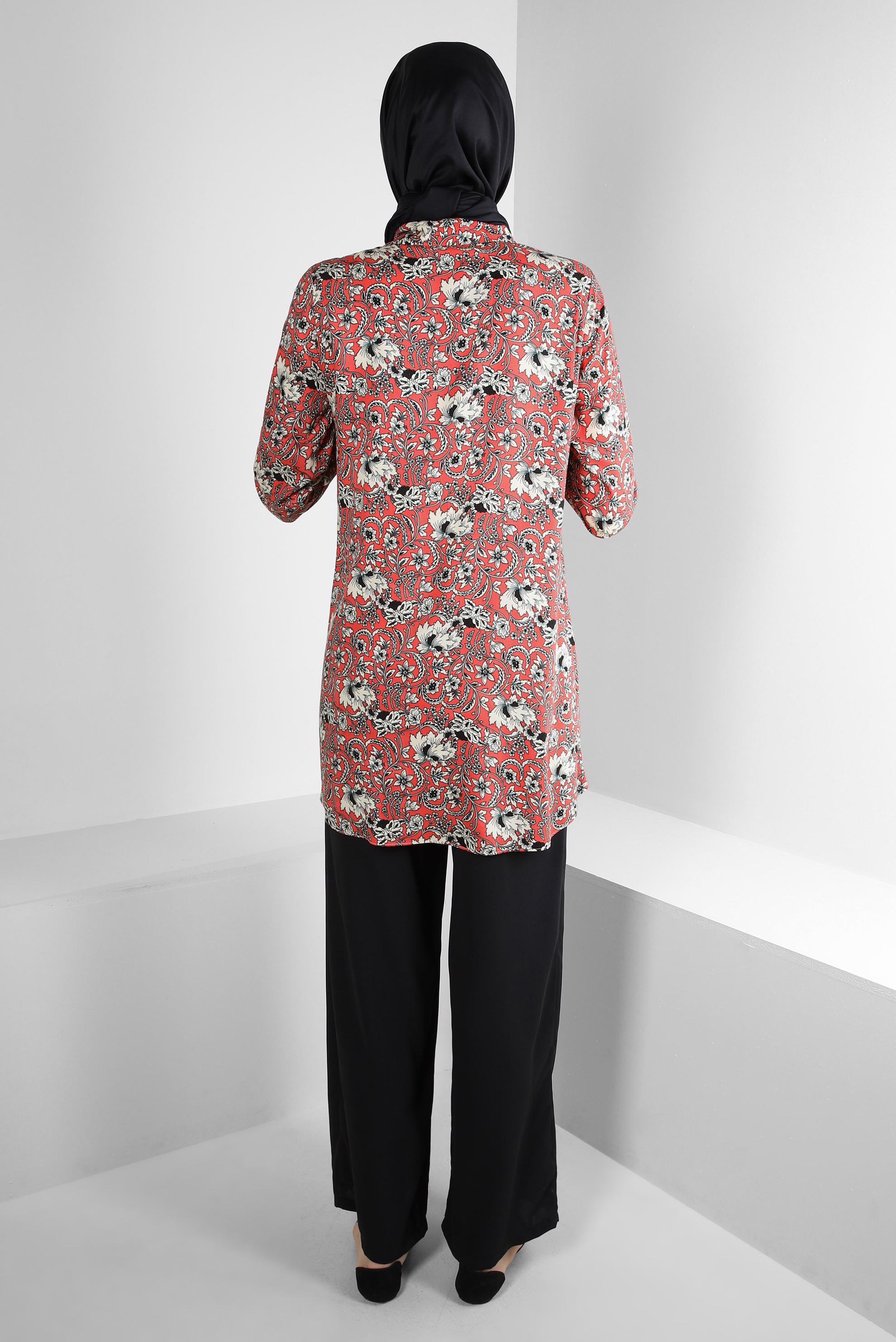 Tesettür giyim SİYAH BELİ LASTİKLİ BAĞCIKLI GENİŞ PAÇA PANTOLON 70509