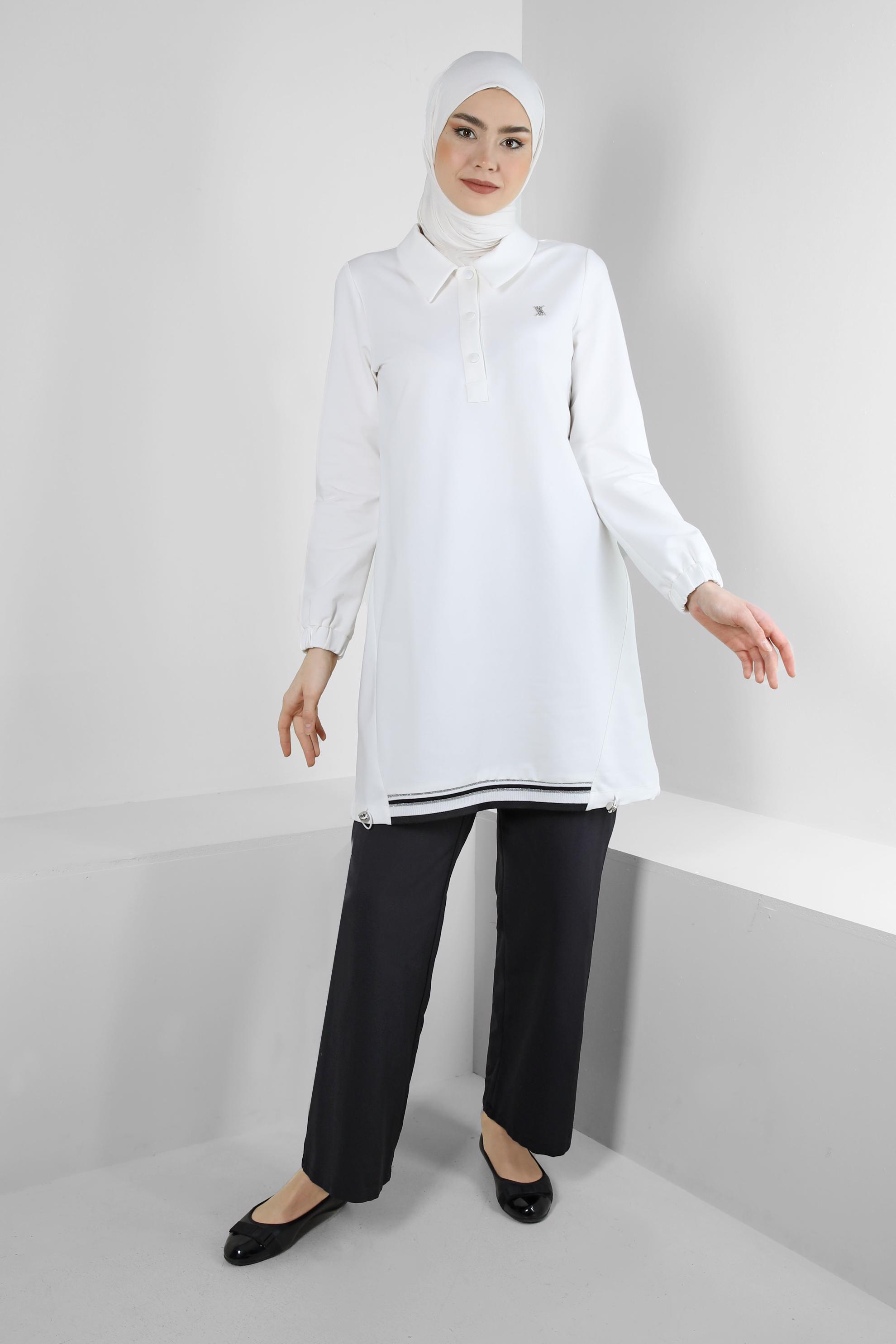 Tesettür giyim SİYAH BOL PAÇA CEP DETAYLI PANTOLON 70511