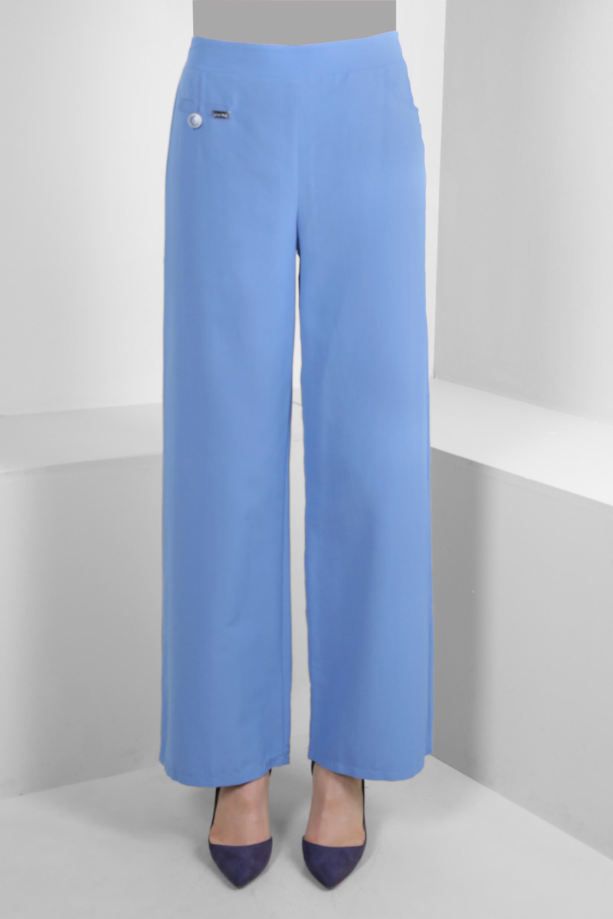 Tesettür giyim MAVİ BOL PAÇA CEP DETAYLI PANTOLON 70511