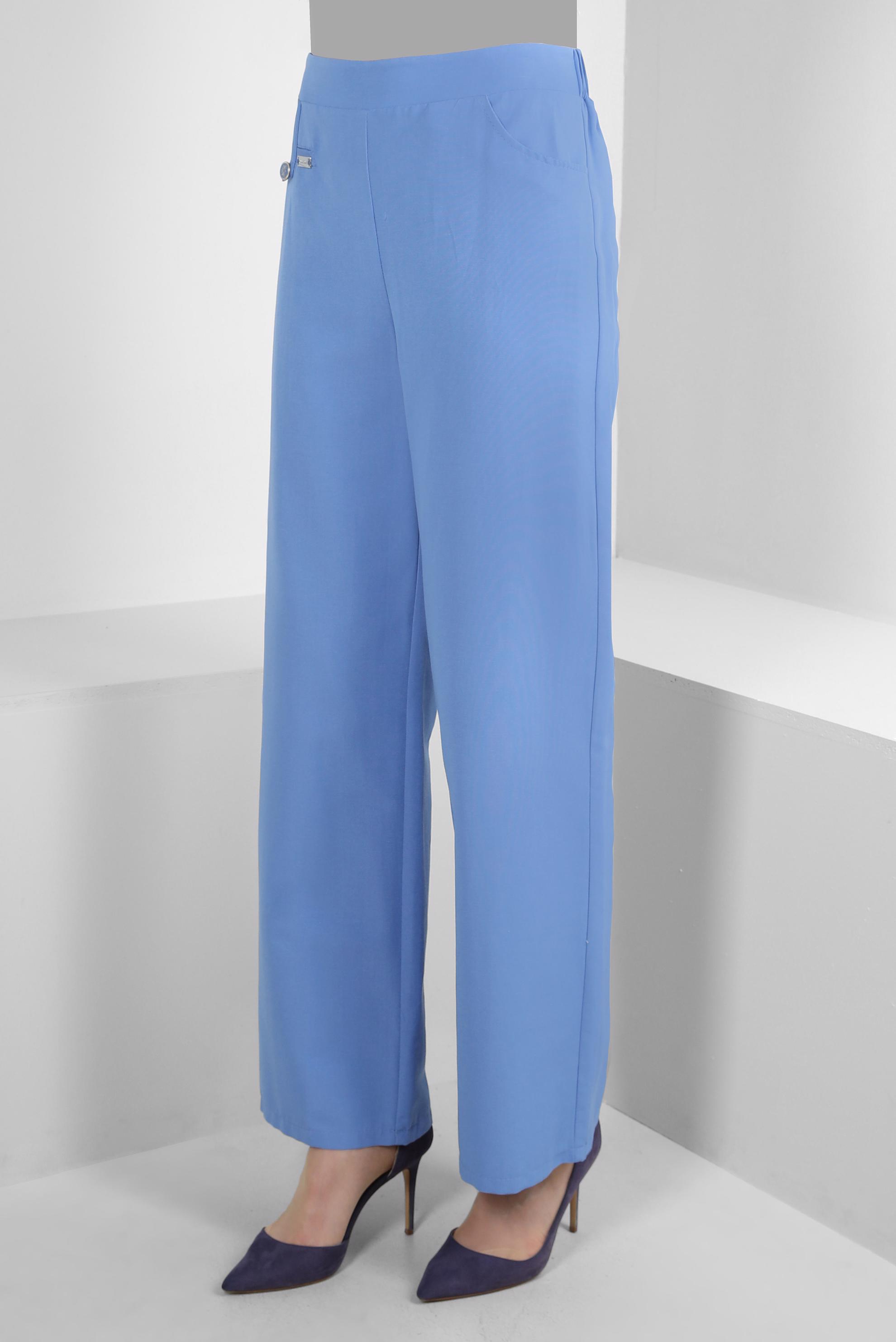 Tesettür giyim MAVİ BOL PAÇA CEP DETAYLI PANTOLON 70511