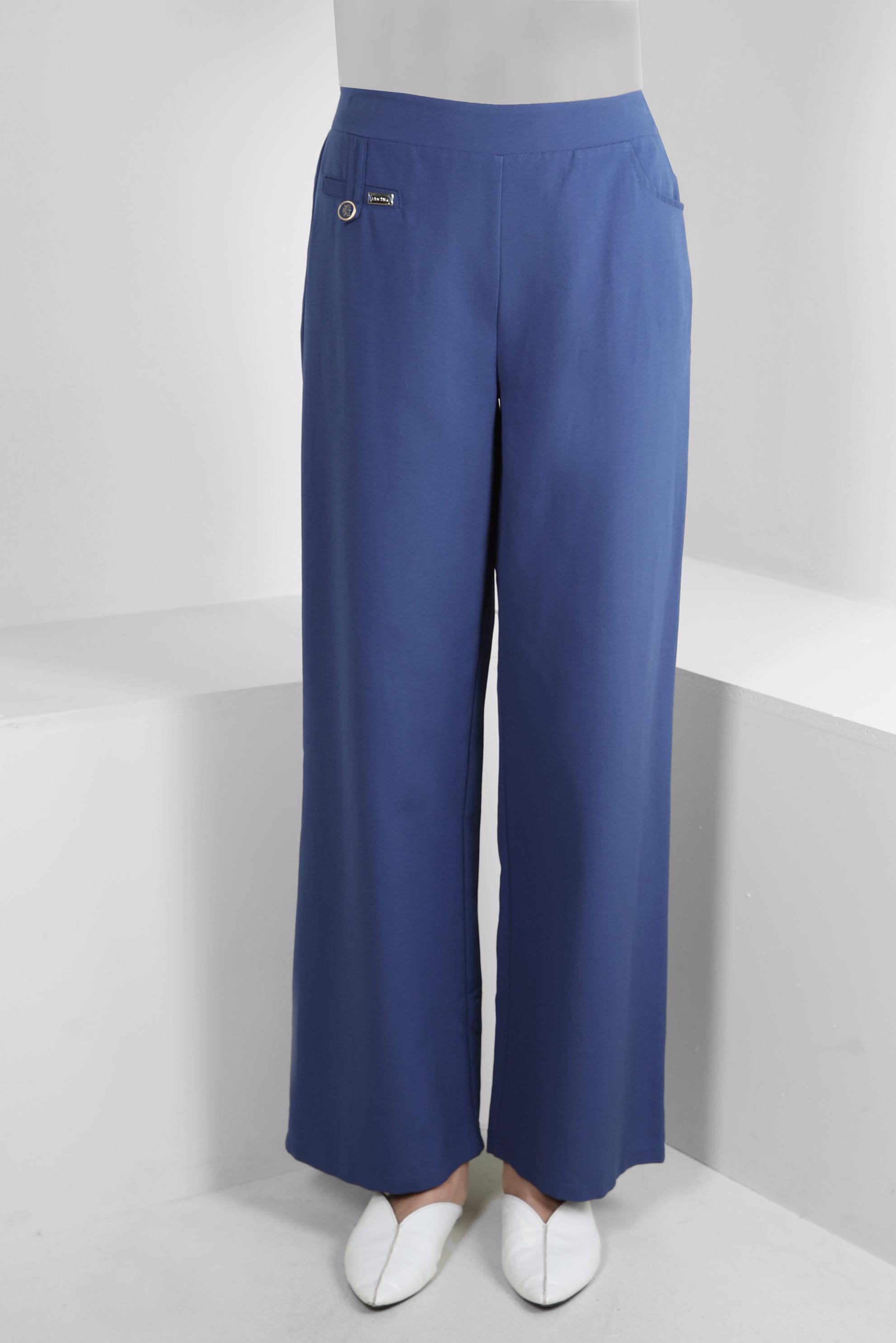 Tesettür giyim LACİVERT BOL PAÇA CEP DETAYLI PANTOLON 70511