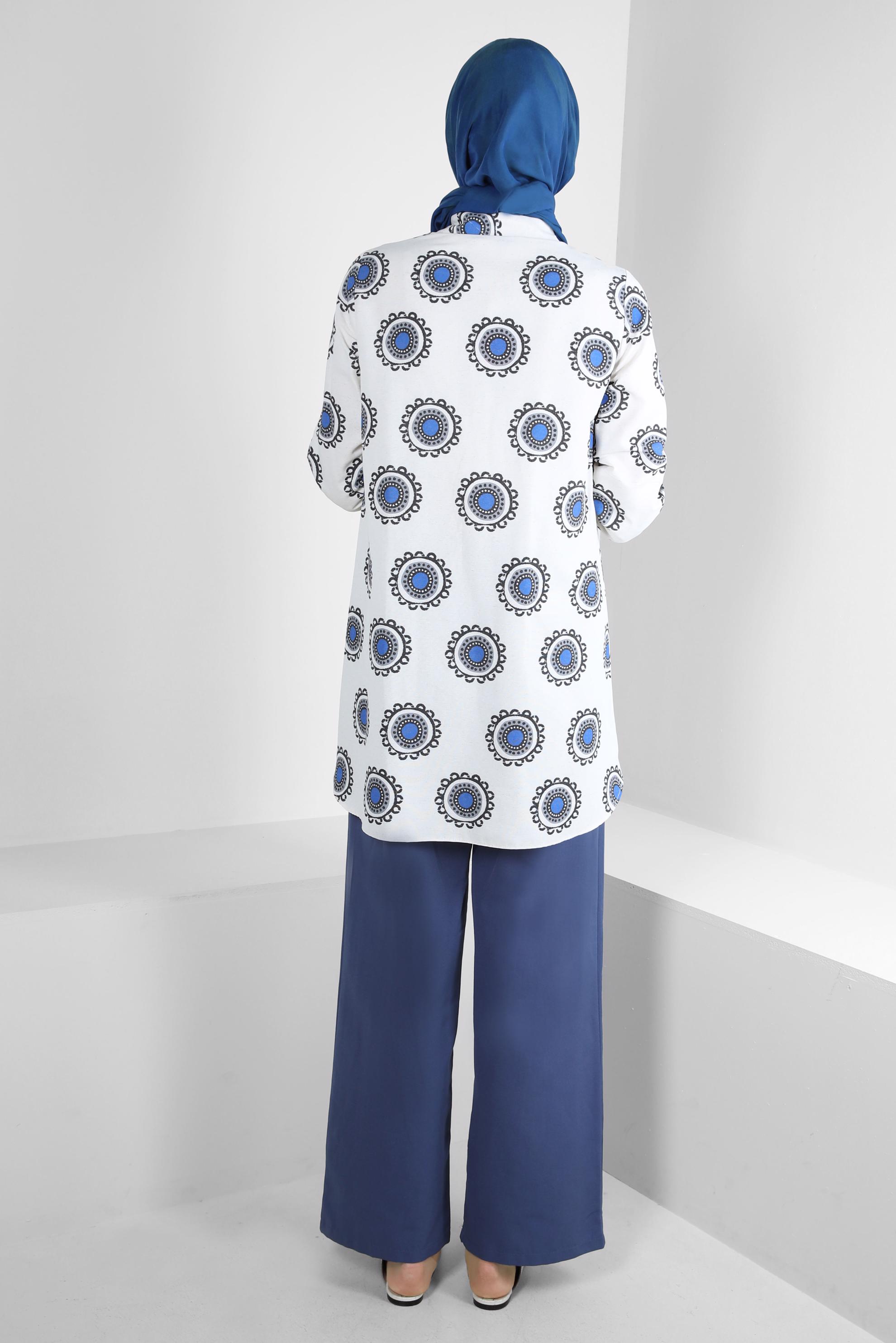 Tesettür giyim LACİVERT BOL PAÇA CEP DETAYLI PANTOLON 70511