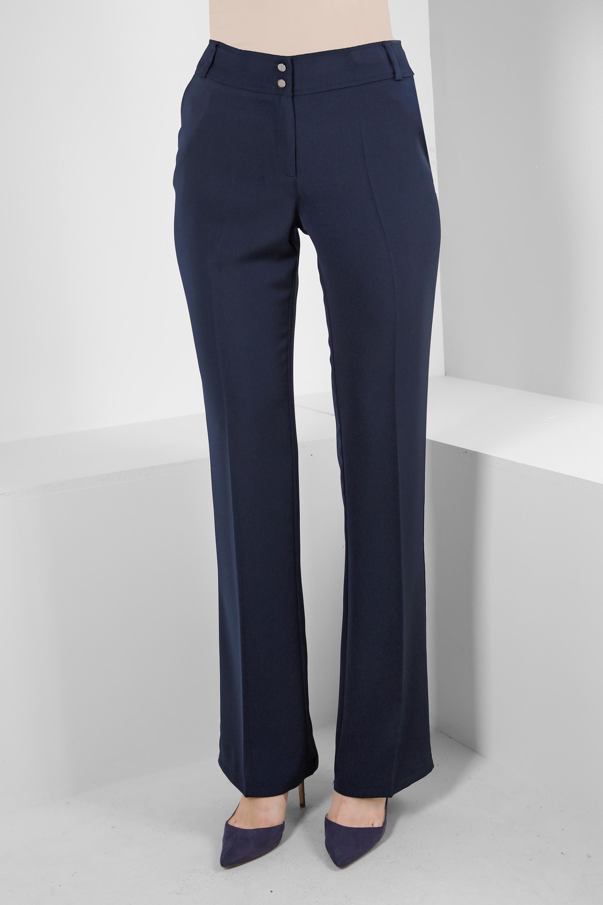 Tesettür giyim LACİVERT İSPANYOL PAÇA PANTOLON 70514