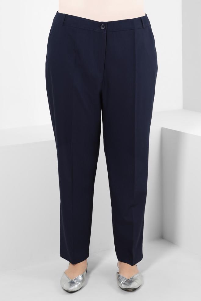 Vêtements hijab BLEU MARINE PANTALON COUPE DROITE AVEC POCHE 70515 - ALVİNA