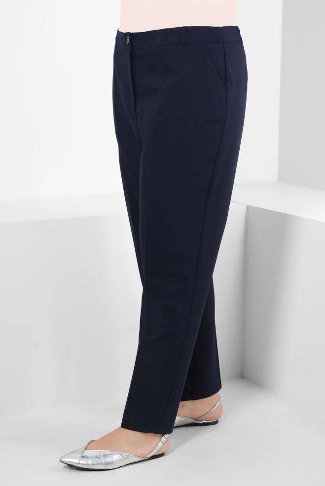 Vêtements hijab BLEU MARINE PANTALON COUPE DROITE AVEC POCHE 70515 - ALVİNA