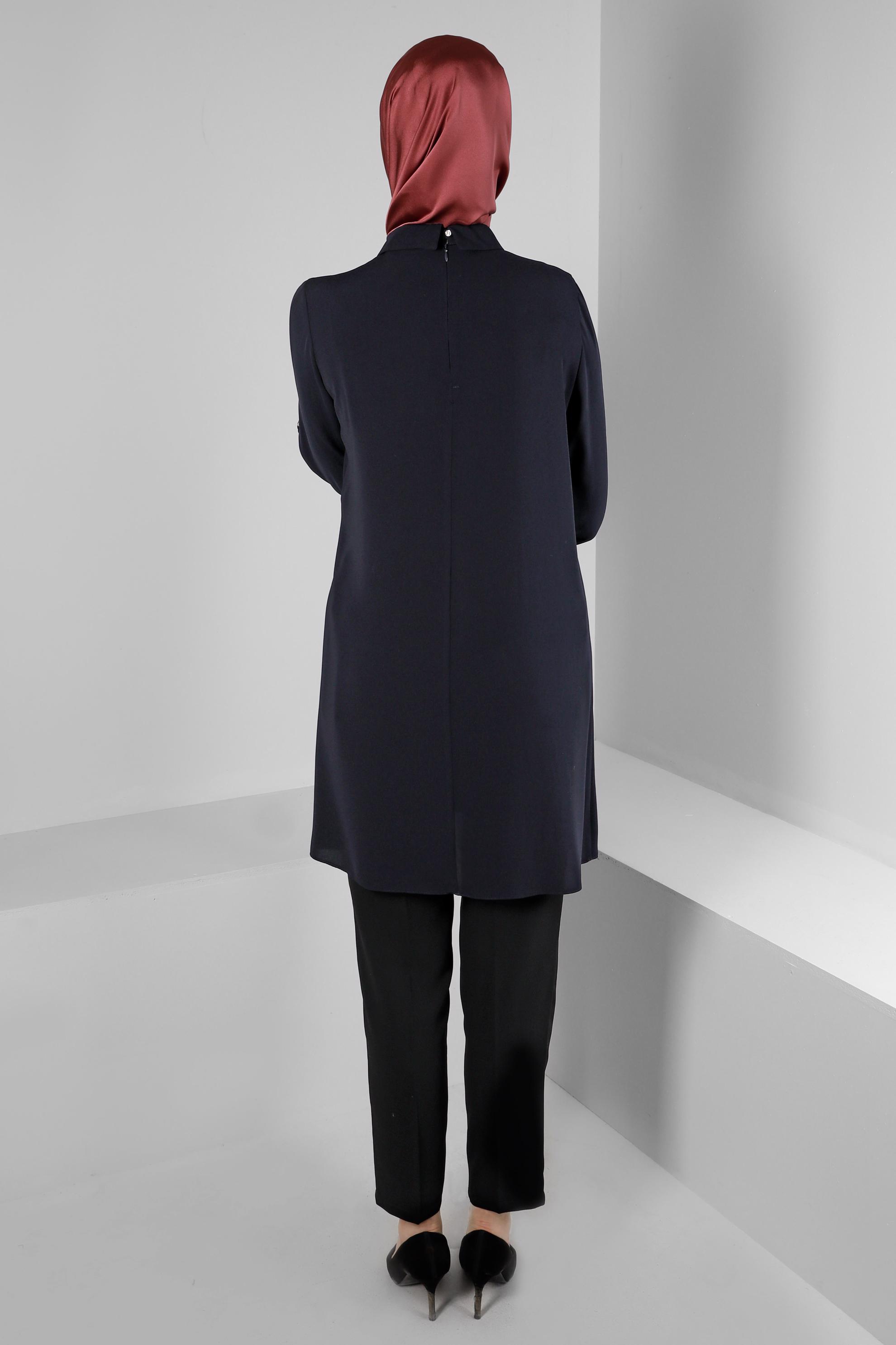 Tesettür giyim SİYAH HAVUÇ KESİM KLASİK PANTOLON 70517