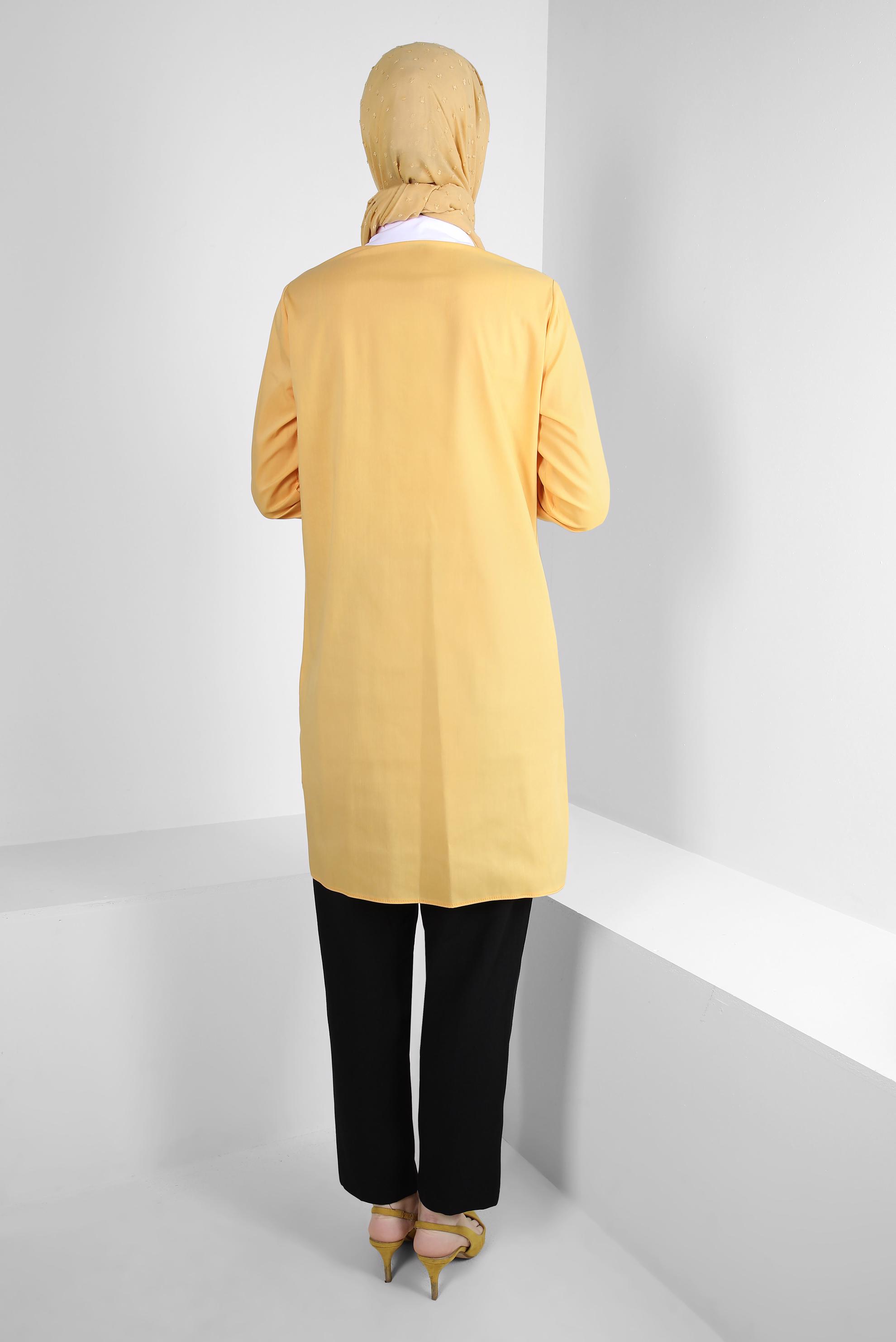 Tesettür giyim SİYAH BELİ LASTİKLİ KETEN PANTOLON 70518