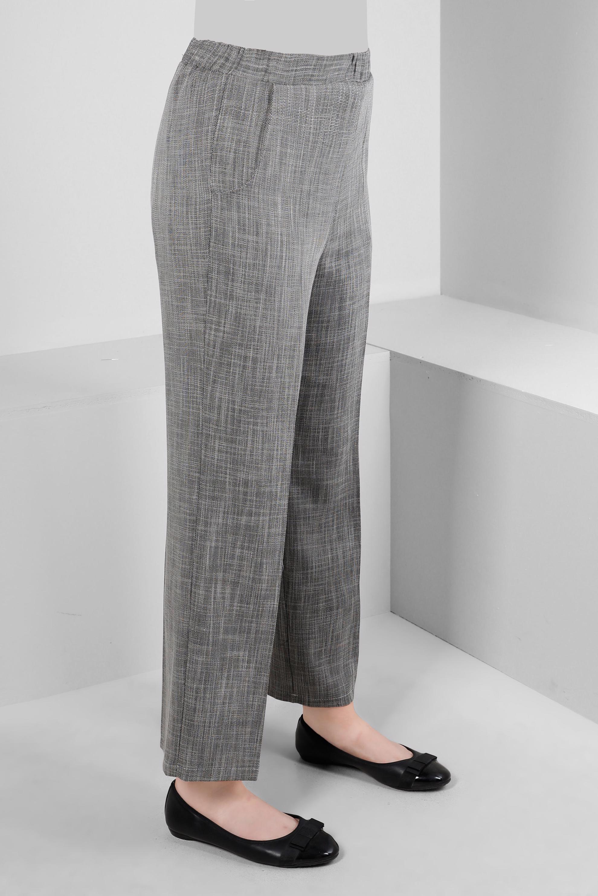 Tesettür giyim SİYAH BELİ LASTİKLİ GENİŞ PAÇA PANTOLON 70521