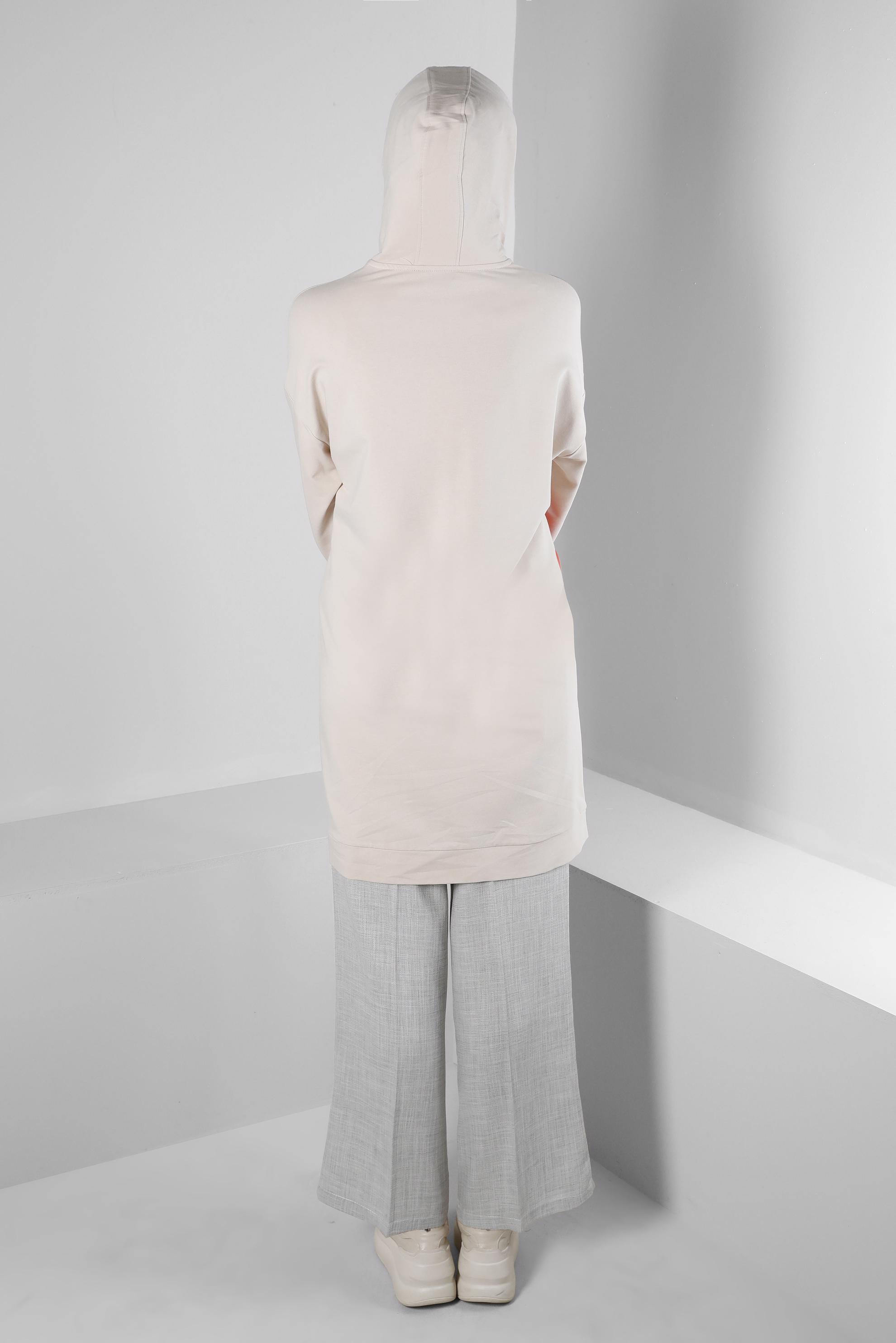 Tesettür giyim GÜMÜŞ BELİ LASTİKLİ GENİŞ PAÇA PANTOLON 70521