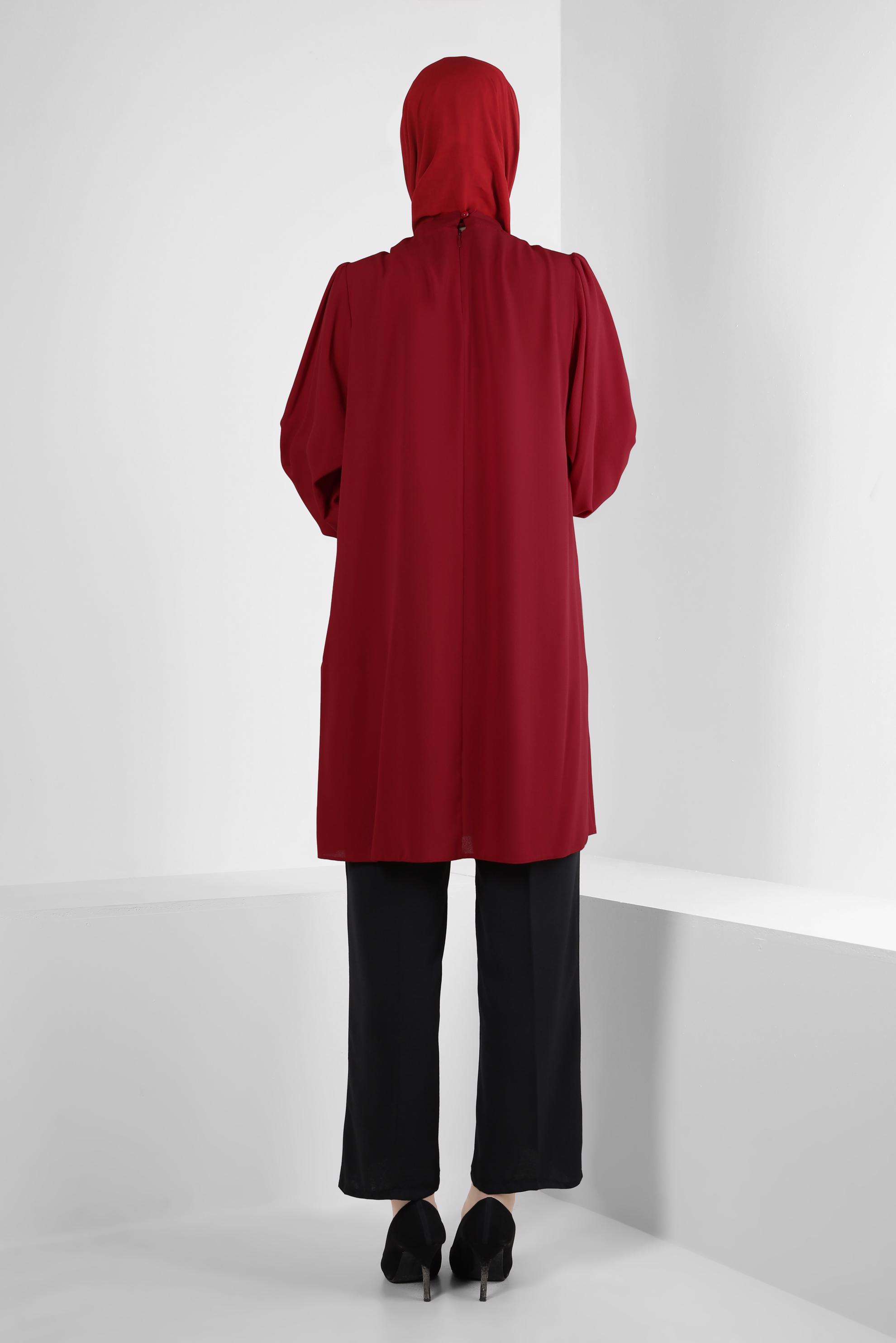 Tesettür giyim SİYAH GENİŞ PAÇA BELİ LASTİKLİ CEPLİ PANTOLON 70522