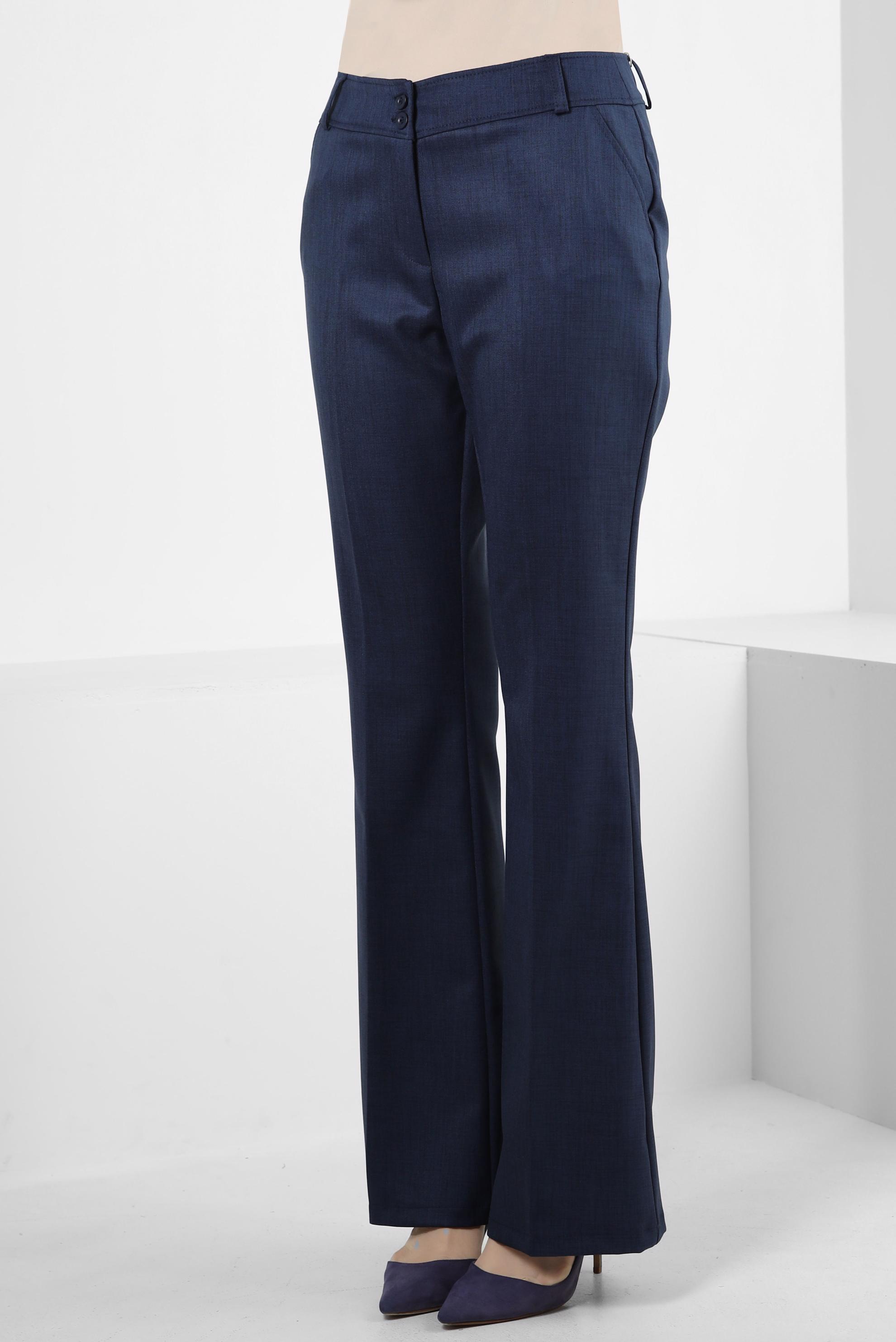 Tesettür giyim LACİVERT İSPANYOL PAÇA KLASİK PANTOLON 70523