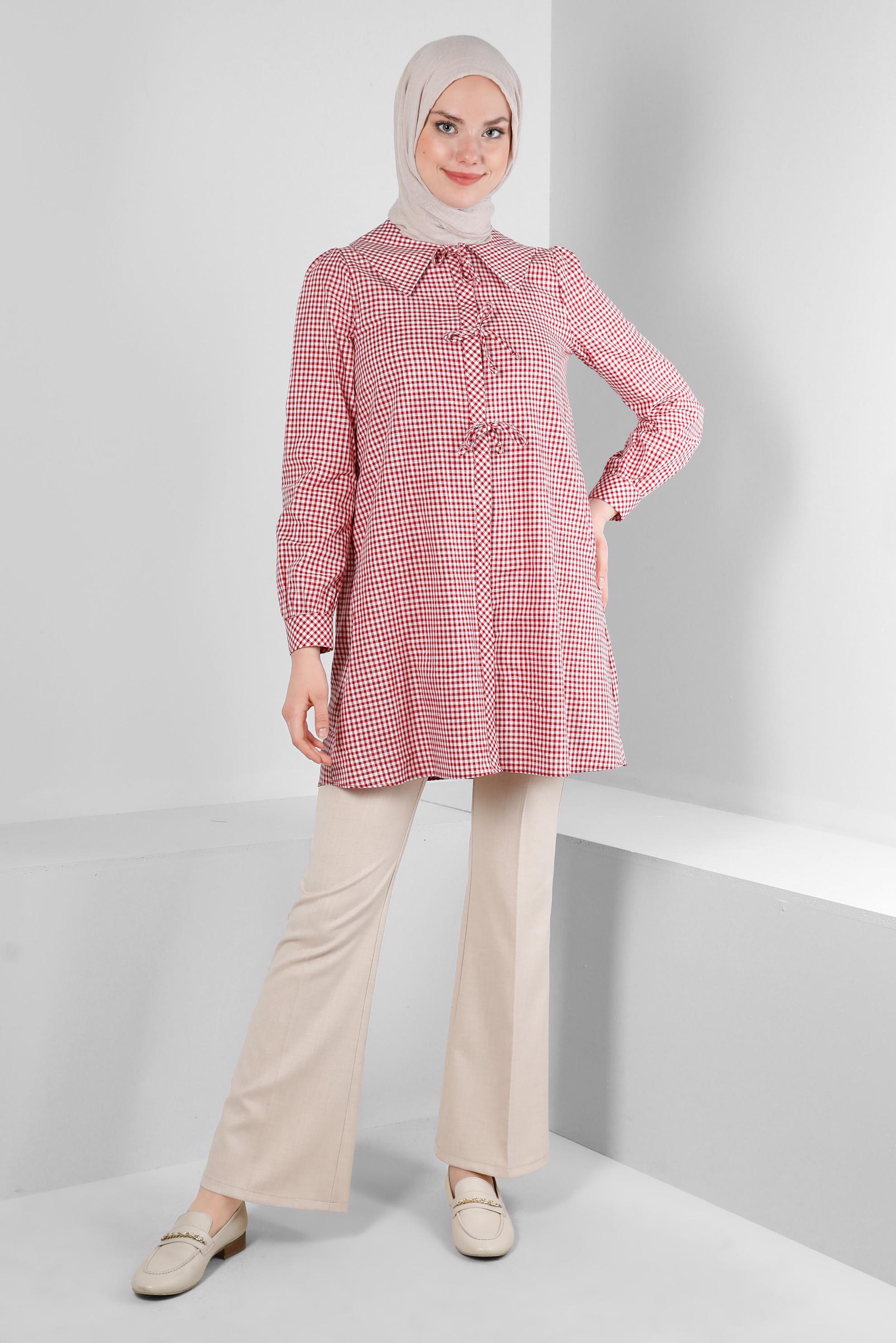 Tesettür giyim BEJ İSPANYOL PAÇA KLASİK PANTOLON 70523