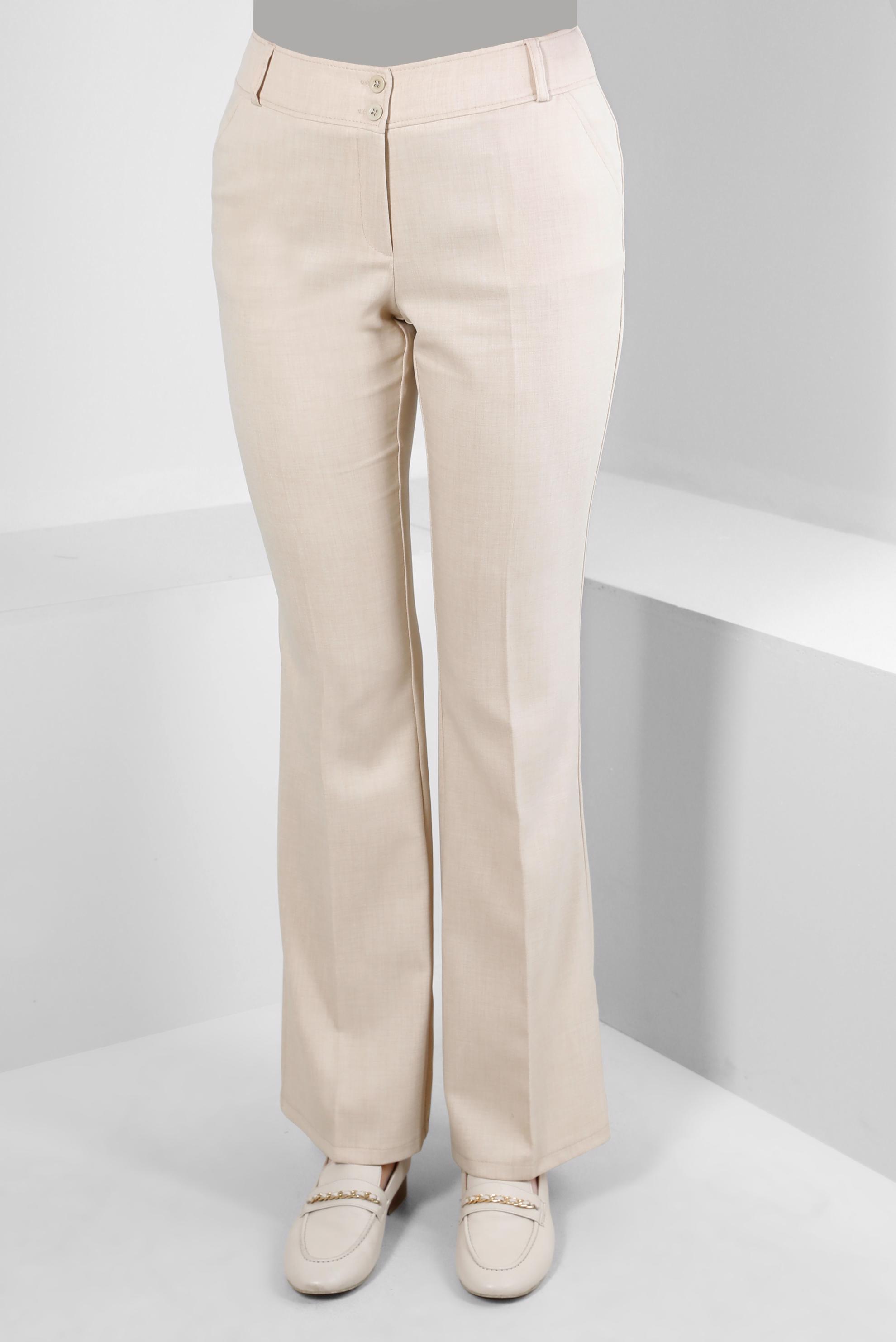 Tesettür giyim BEJ İSPANYOL PAÇA KLASİK PANTOLON 70523