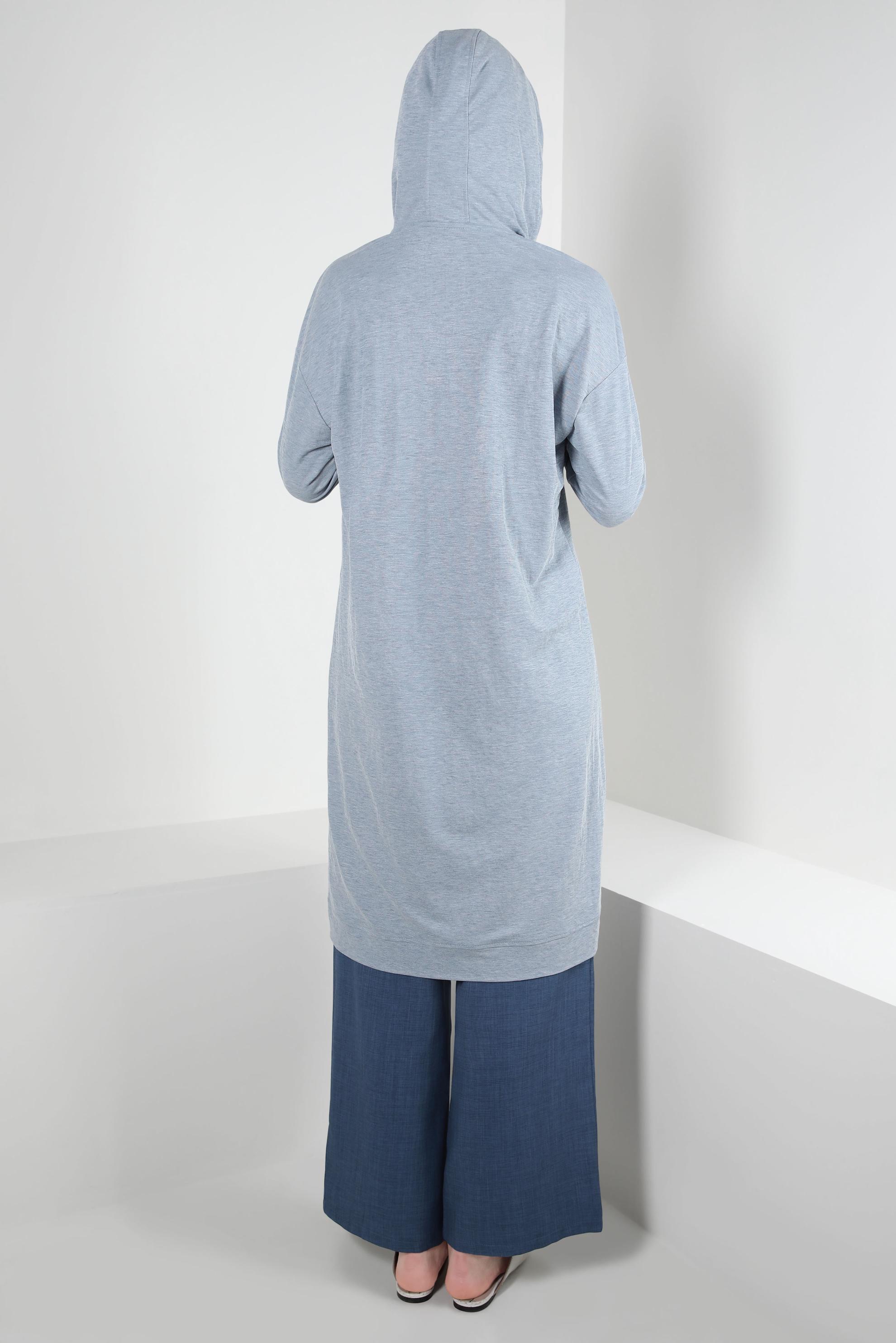 Tesettür giyim LACİVERT PİLE DETAYLI DÜĞMELİ GENİŞ PAÇA PANTOLON 70524