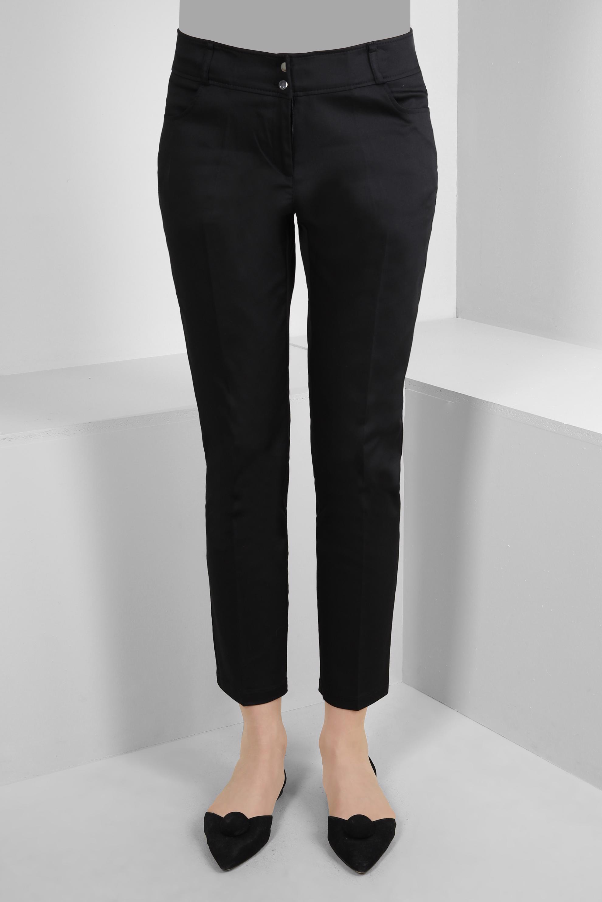 Tesettür giyim SİYAH DAR PAÇA ÇİFT DÜĞMELİ PANTOLON 70525