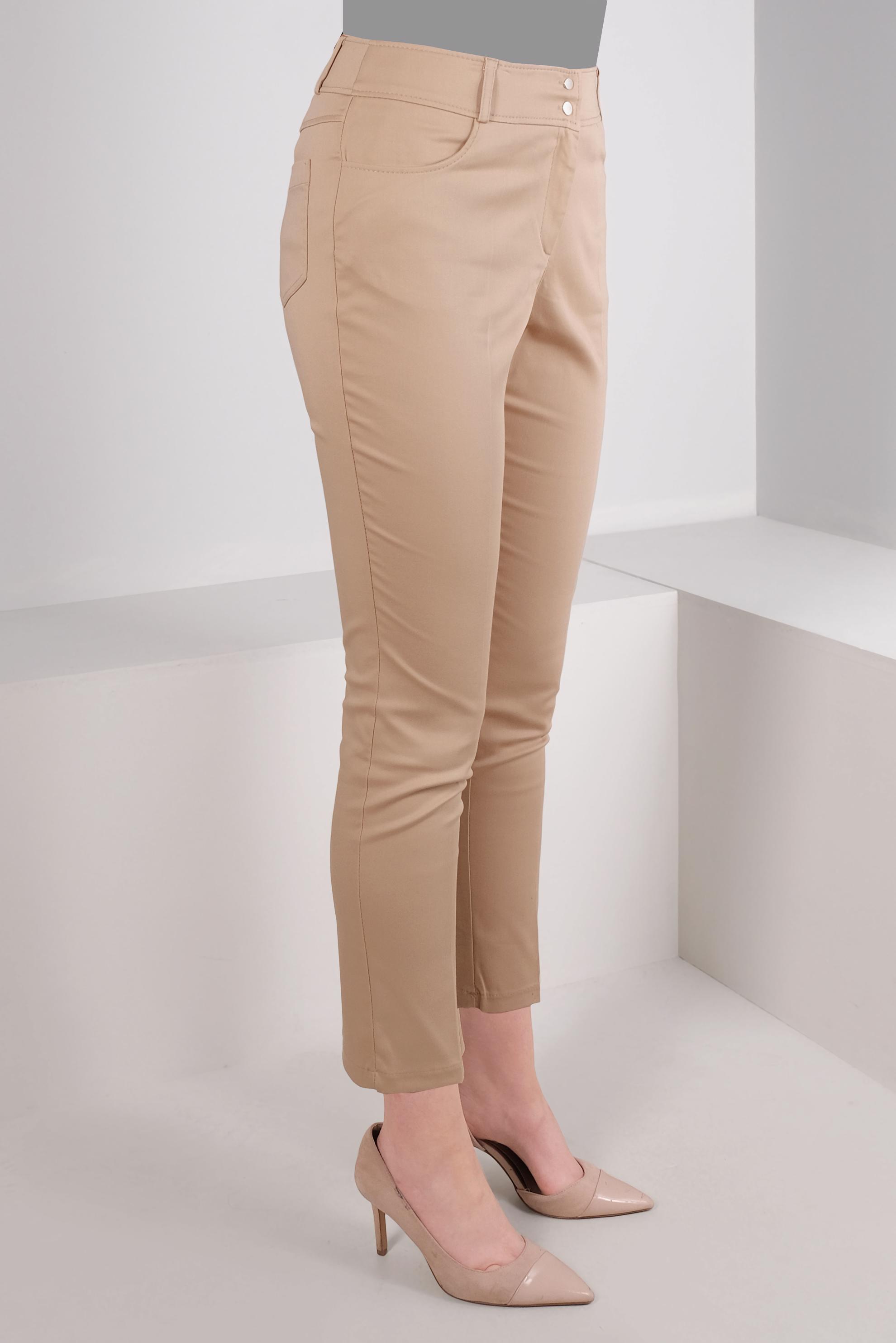 Tesettür giyim BEJ DAR PAÇA ÇİFT DÜĞMELİ PANTOLON 70525