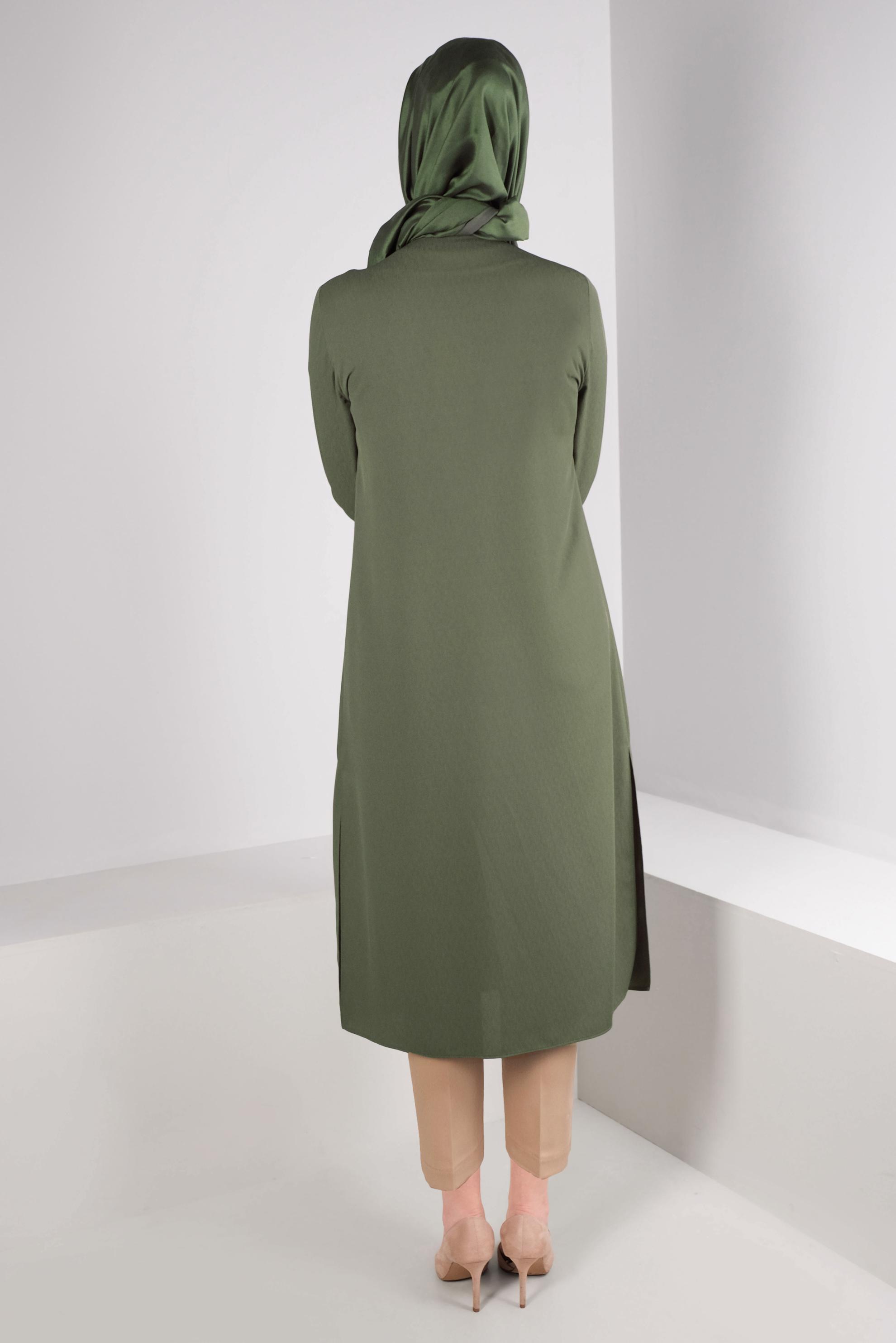 Tesettür giyim BEJ DAR PAÇA ÇİFT DÜĞMELİ PANTOLON 70525