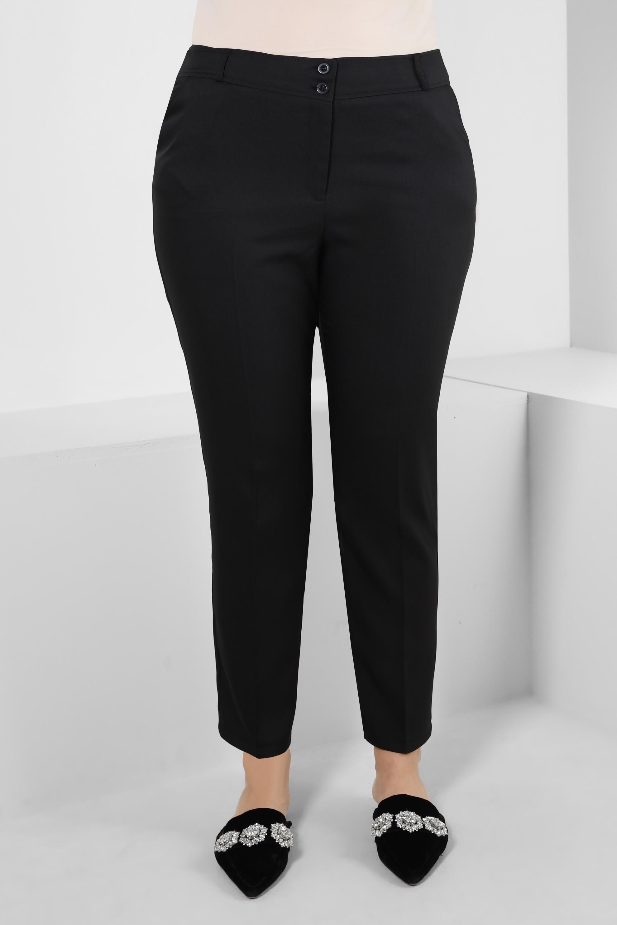 Tesettür giyim SİYAH CEP DETAYLI BORU PAÇA PANTOLON 70526