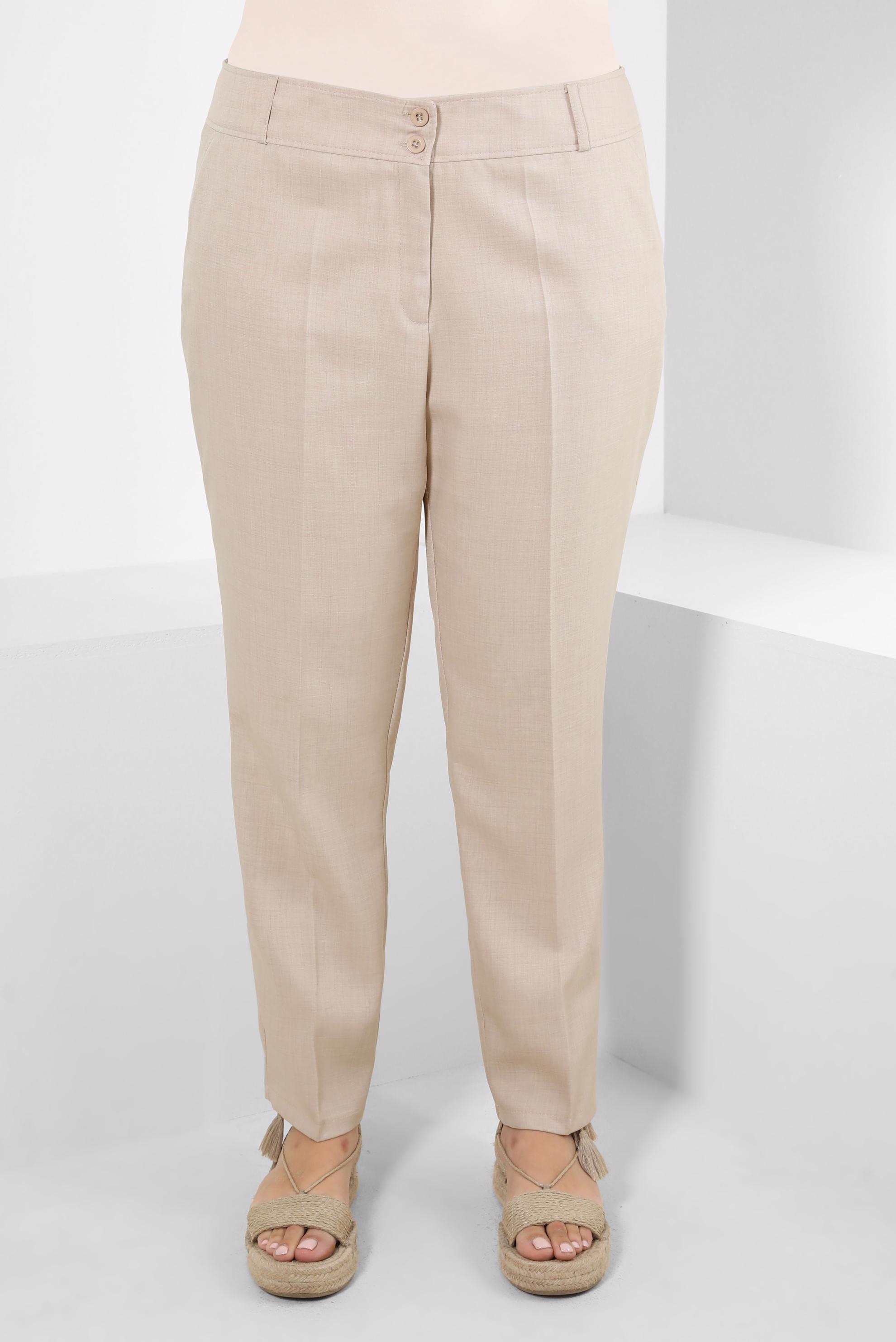 Vêtements hijab BEIGE PANTALON COUPE DROITE AVEC POCHE 70526