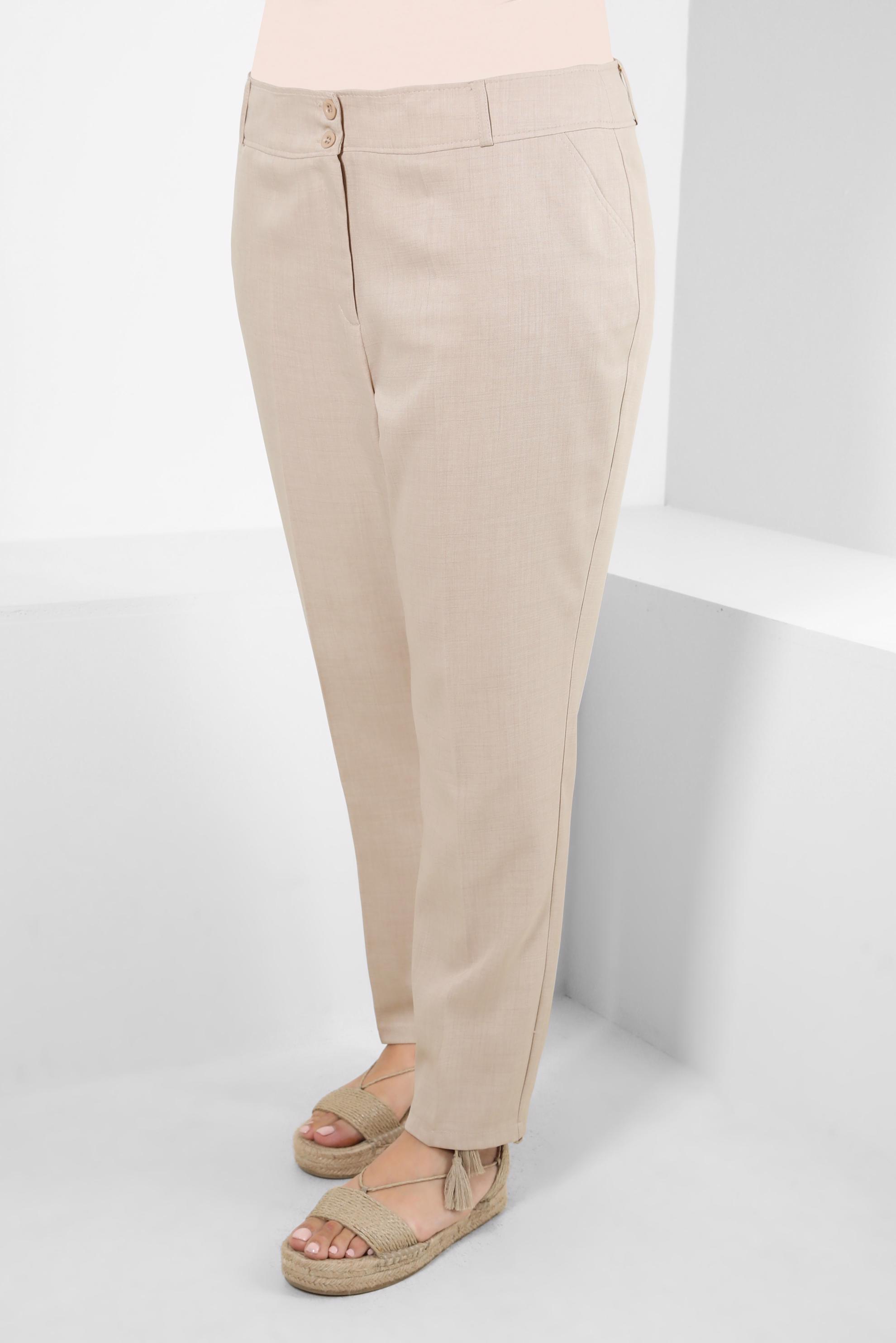 Vêtements hijab BEIGE PANTALON COUPE DROITE AVEC POCHE 70526