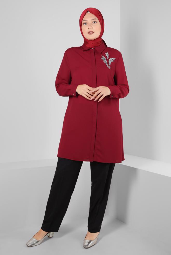 Vêtements hijab NOIR PANTALON AVEC DÉTAIL DE POCHE 70527 - ALVİNA