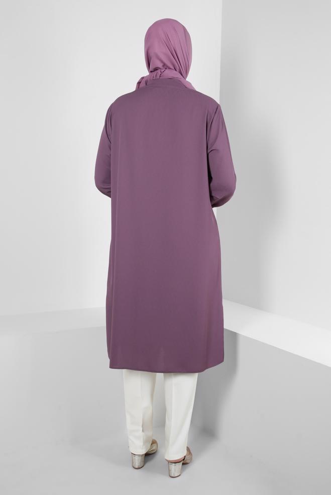 Tesettür giyim BEYAZ CEP DETAYLI PANTOLON 70527 - ALVİNA