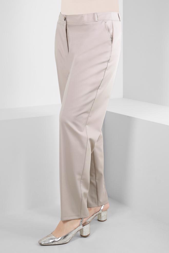 Tesettür giyim BEJ CEP DETAYLI PANTOLON 70527 - ALVİNA
