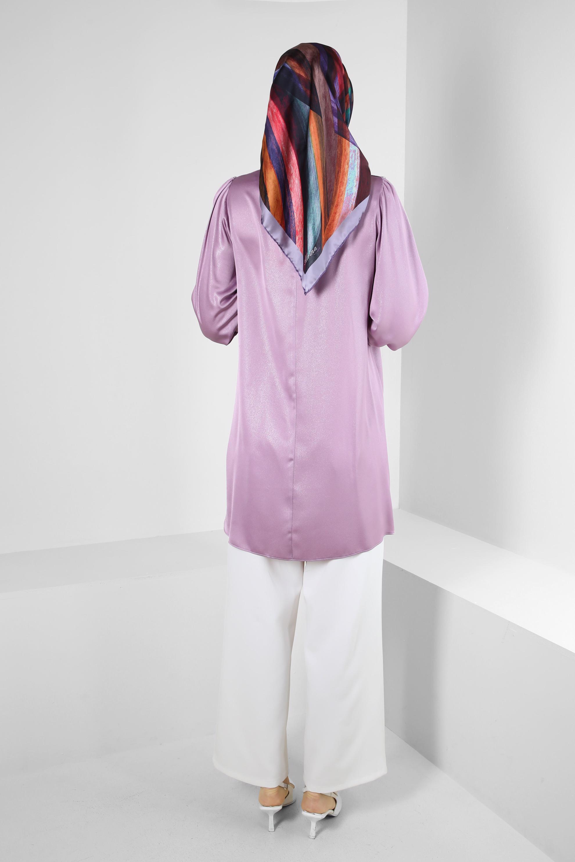 Tesettür giyim BEYAZ ŞERİT DETAYLI GENİŞ PAÇA PANTOLON 70530