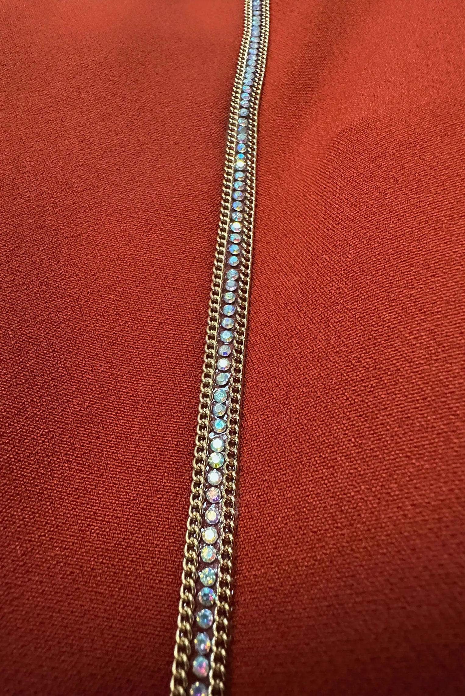 Tesettür giyim TURUNCU ŞERİT DETAYLI GENİŞ PAÇA PANTOLON 70530